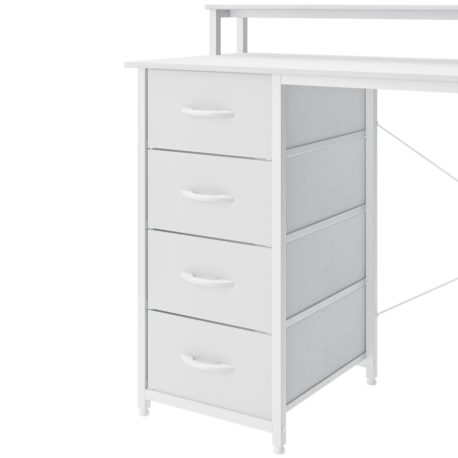 2 Advwin L Shaped Gaming Desk With Led Lights & Power Outlets, 2 of 9