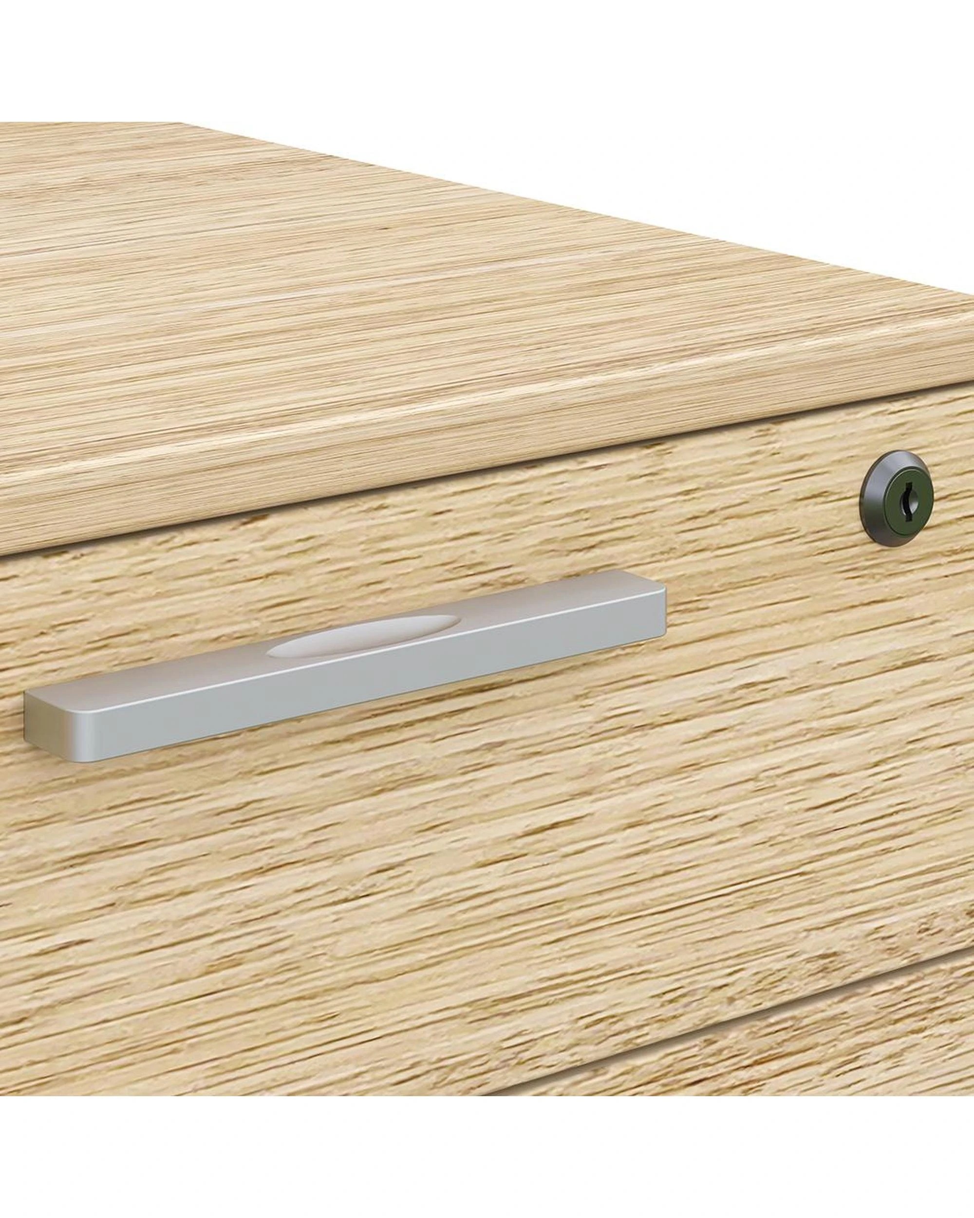 6 Esma Mobile Pedestal Rhine Light Oak and White, 6 of 10