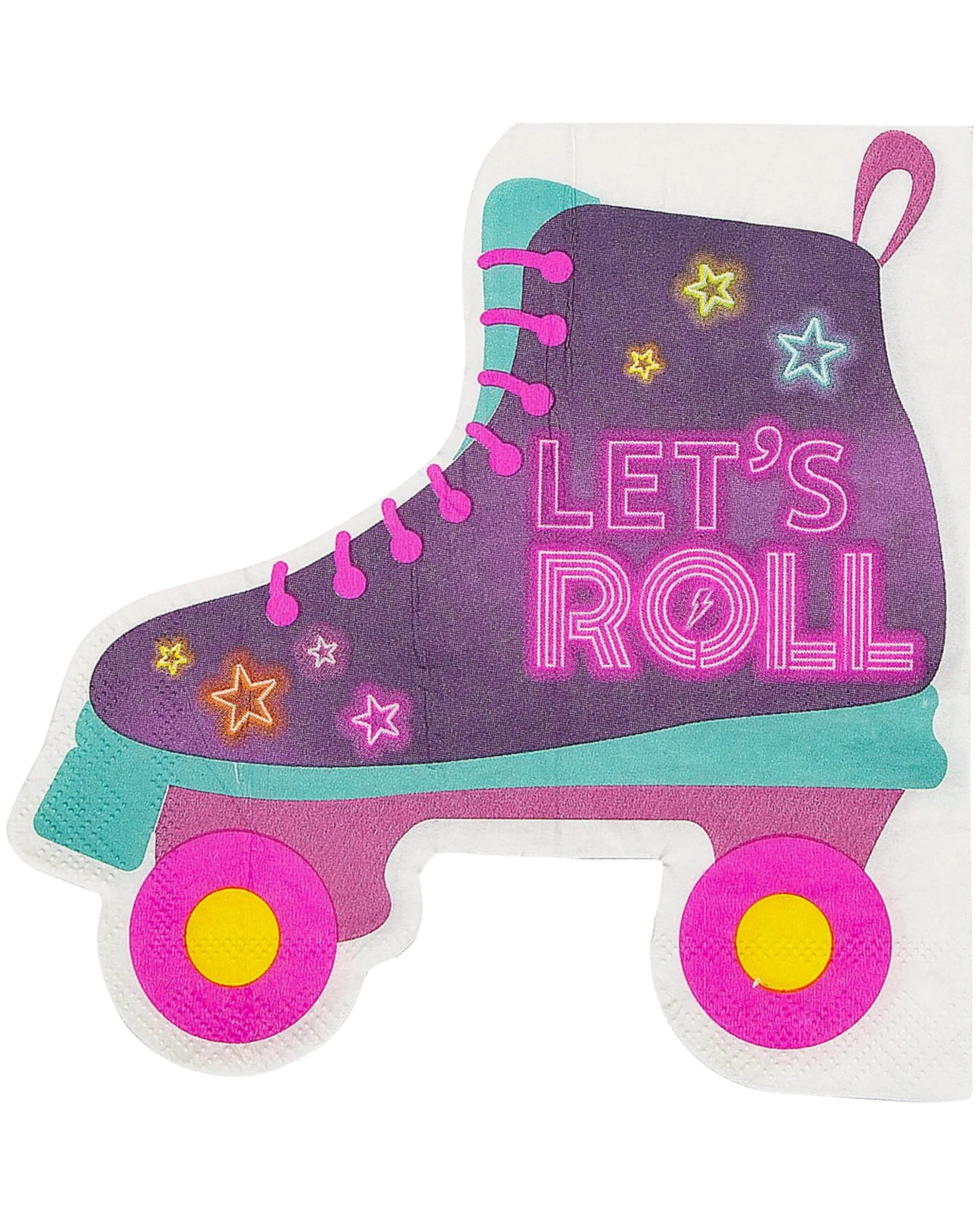 1 Partyrama Disco Vibes Roller Skate Napkins Serviettes Pack of 16, 1 of 1