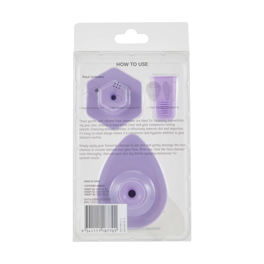 7 OXX Skincare 3 Pack Silicone Face Cleanser - Purple, 7 of 7