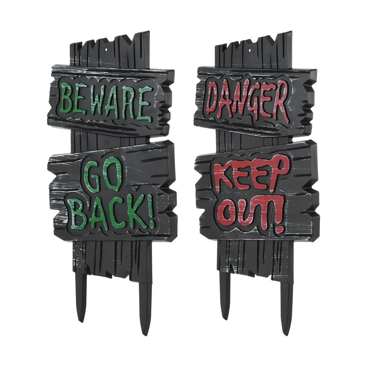 2 2 Pack Beware Garden Signs, 2 of 5