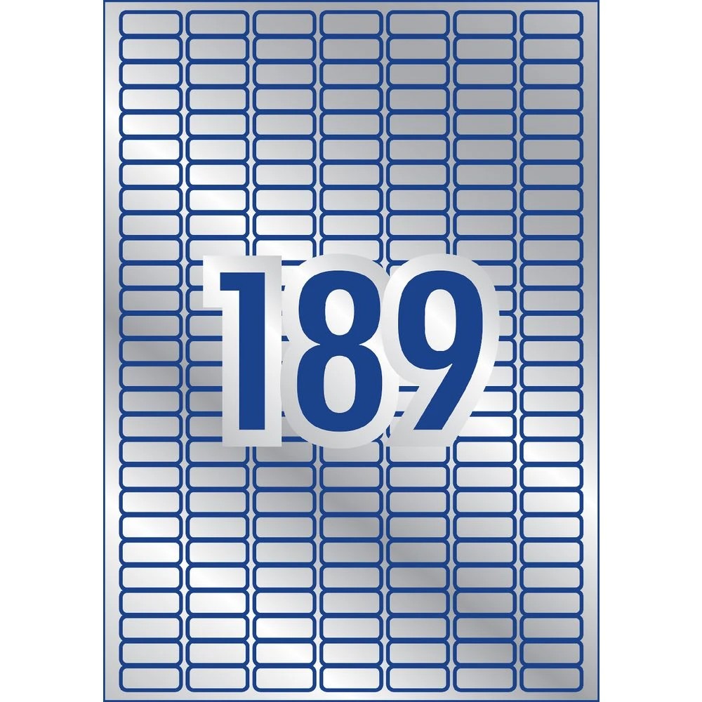 3 Avery 189UP Heavy Duty Laser Labels Silver 5 Sheets, 3 of 4