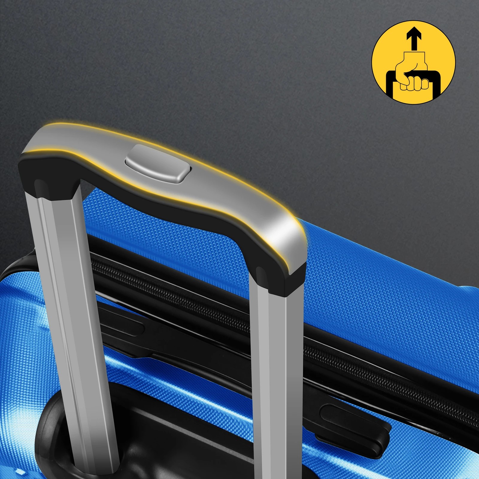 4 Alfordson Luggage 3PCS Set Suitcase Trolley TSA Carry on Hard Case - Blue, 4 of 10