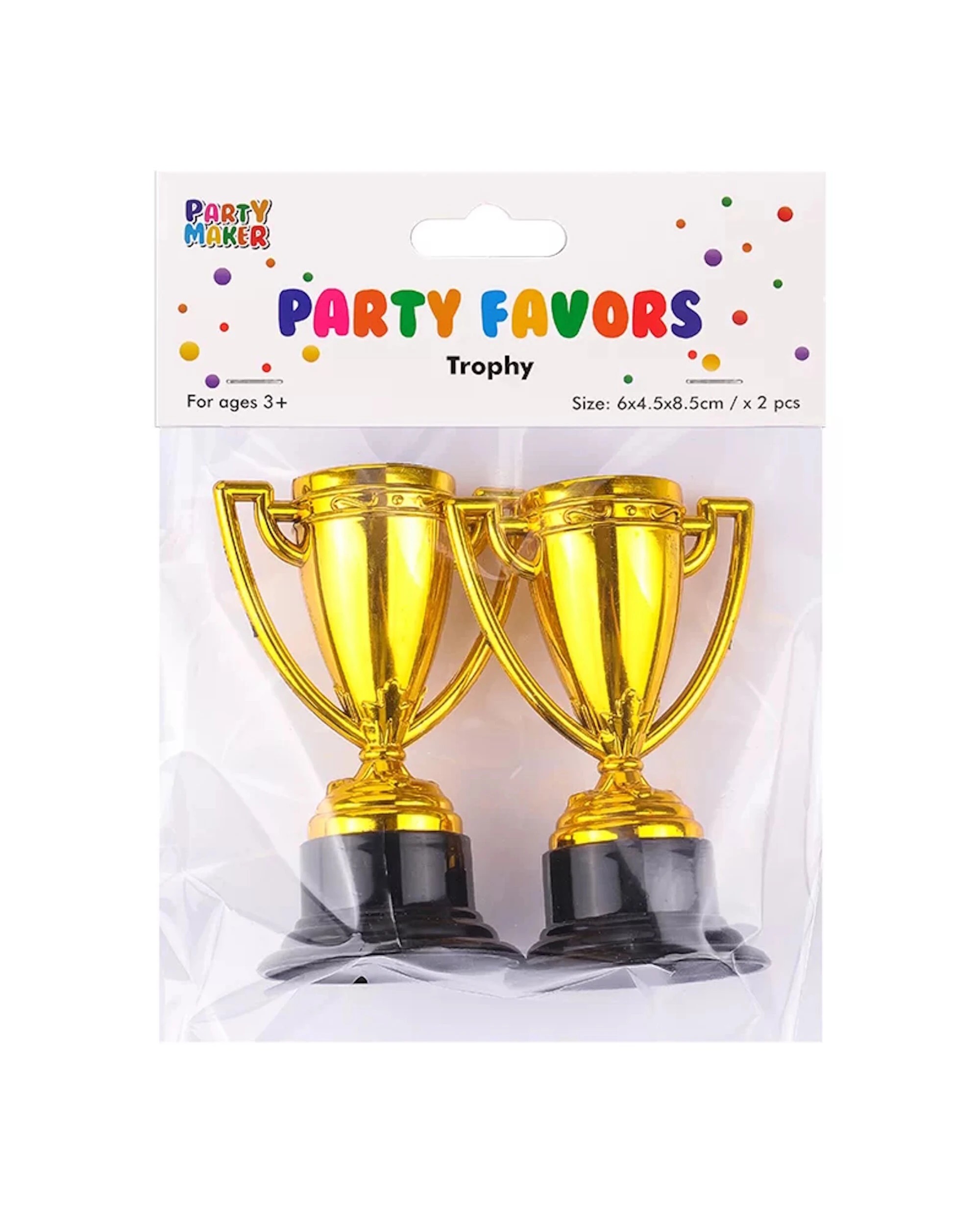 4 Party Maker 8.5cm Gold Trophies Pack of 2, 4 of 4
