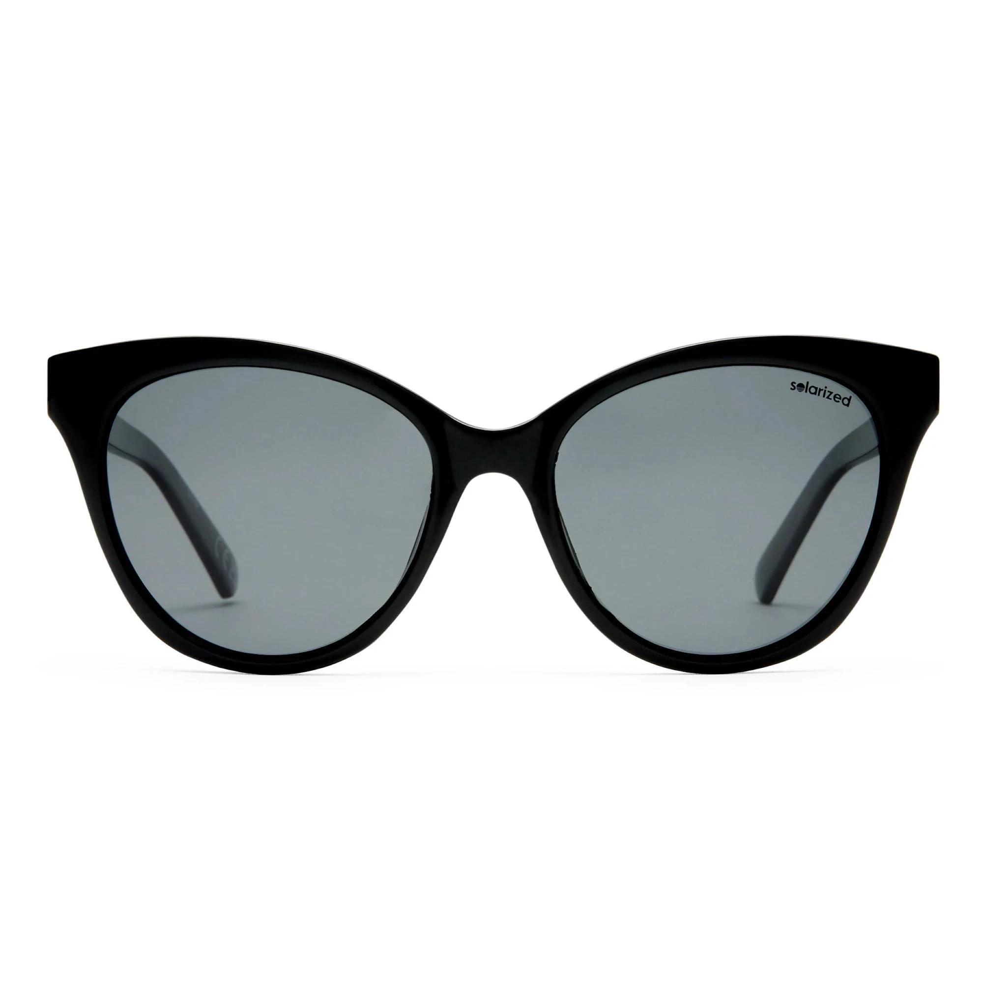 1 SOLARIZED® Soft Cat-Eye Sunglasses, Smokey BLACK, 1 of 3