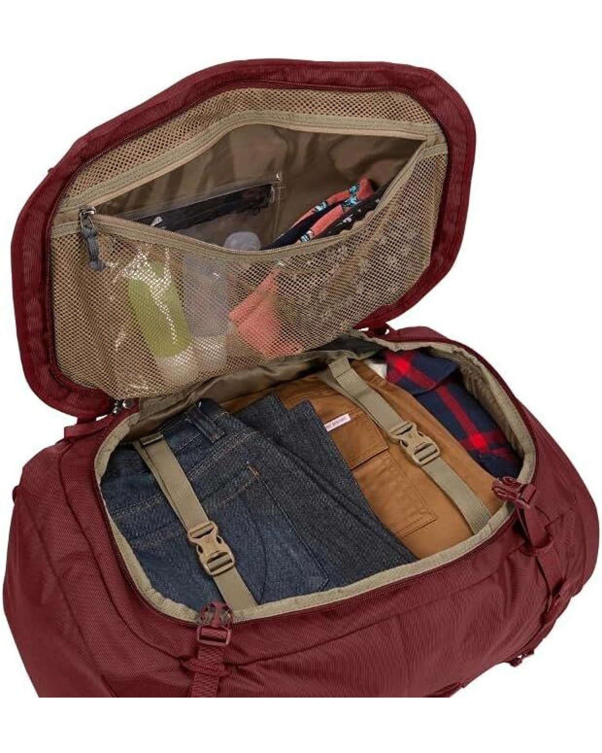 7 Thule 60L Womens 2-in-1 Landmark Adventure Travel Backpack Bag in Dark, 7 of 10
