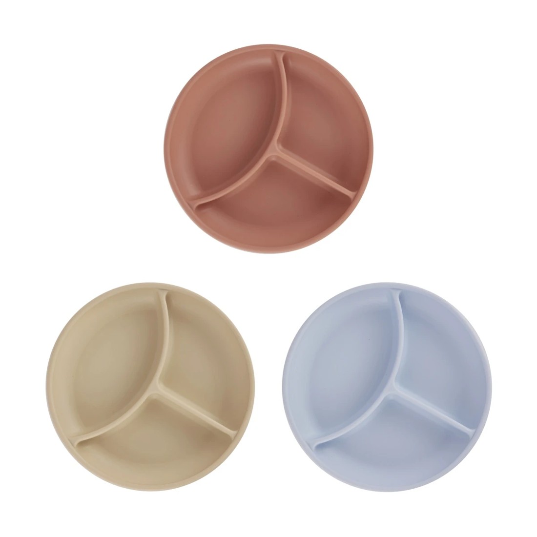 4 Silicone Suction Divided Plate - Assorted, 4 of 6