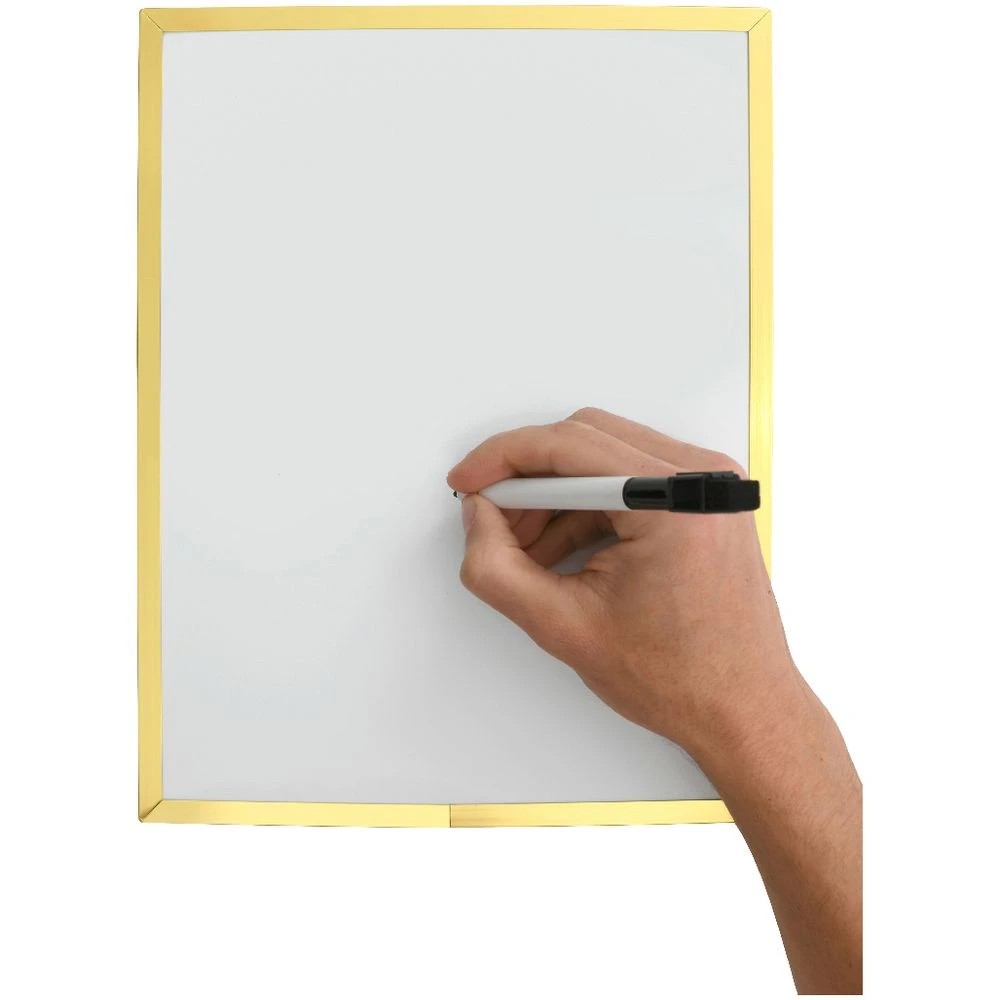 3 Otto Magnetic Whiteboard 21.5x27.9mm Gold Frame, 3 of 8