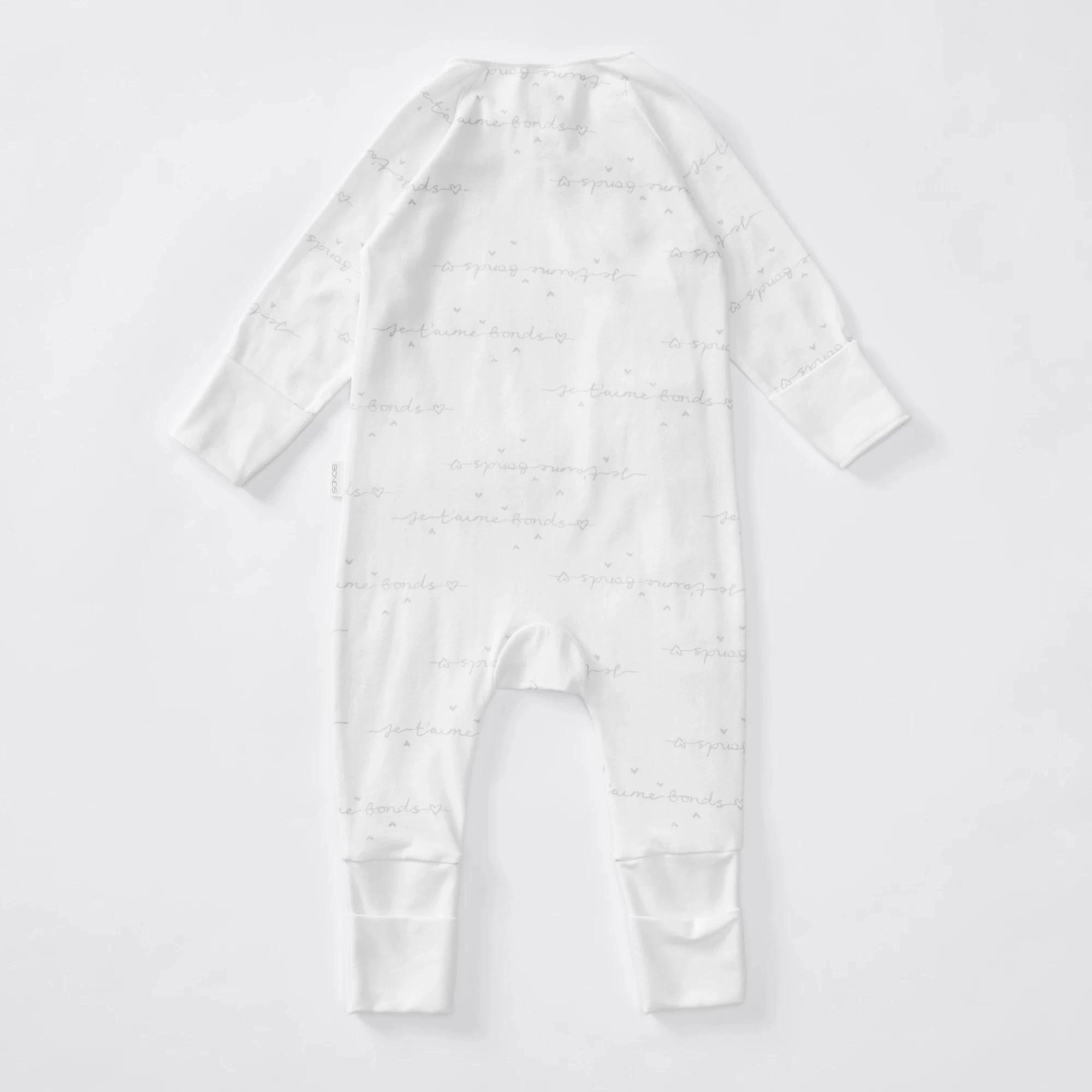 4 Bonds Baby Newbies Cozysuit Coverall WHITE, 4 of 5