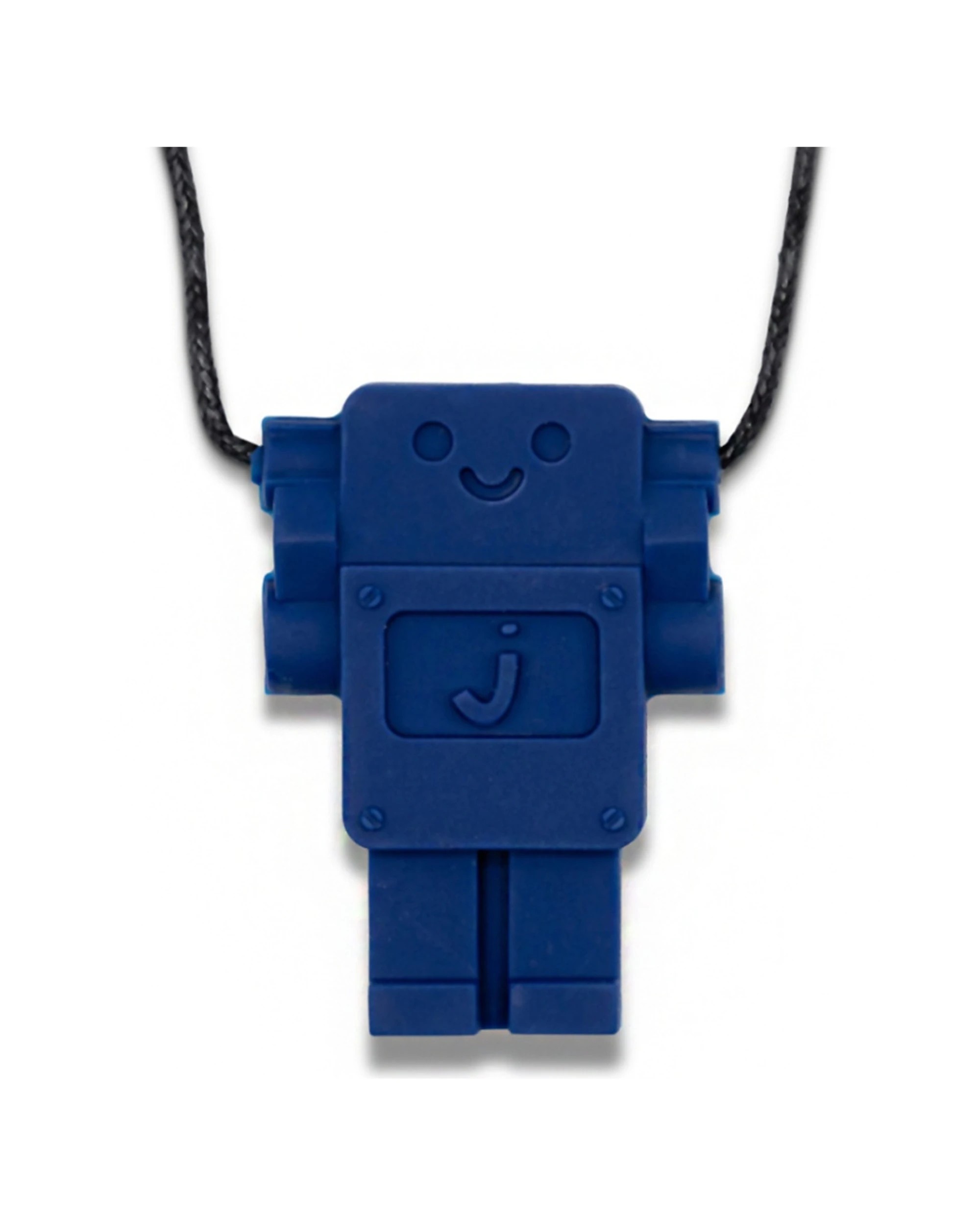 1 Jellystone Designs Kids Robot Sensory Pendant Medium Chew Necklace School - Blue, 1 of 1