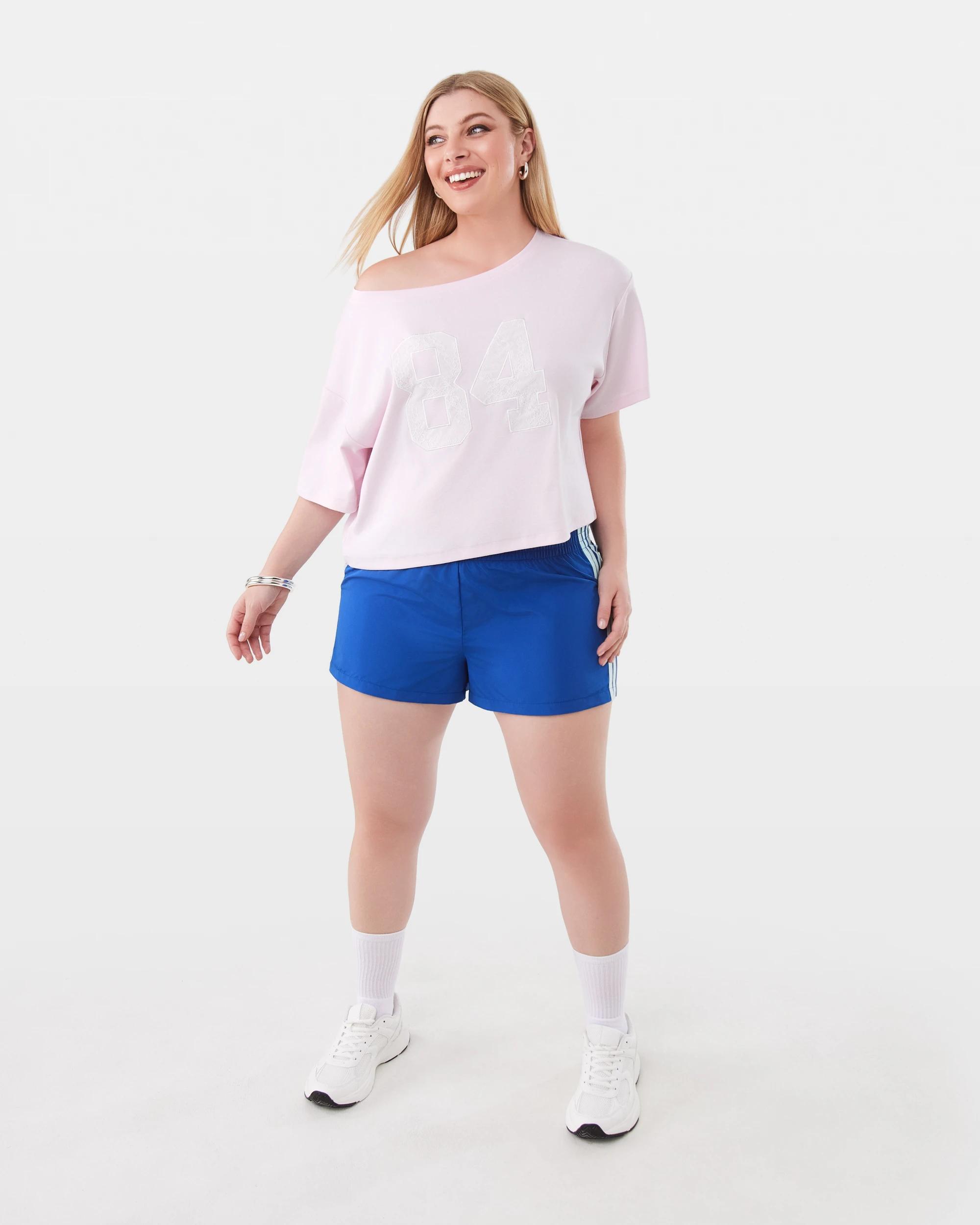 4 Off The Shoulder Print T-shirt Bllet Pink, 4 of 10