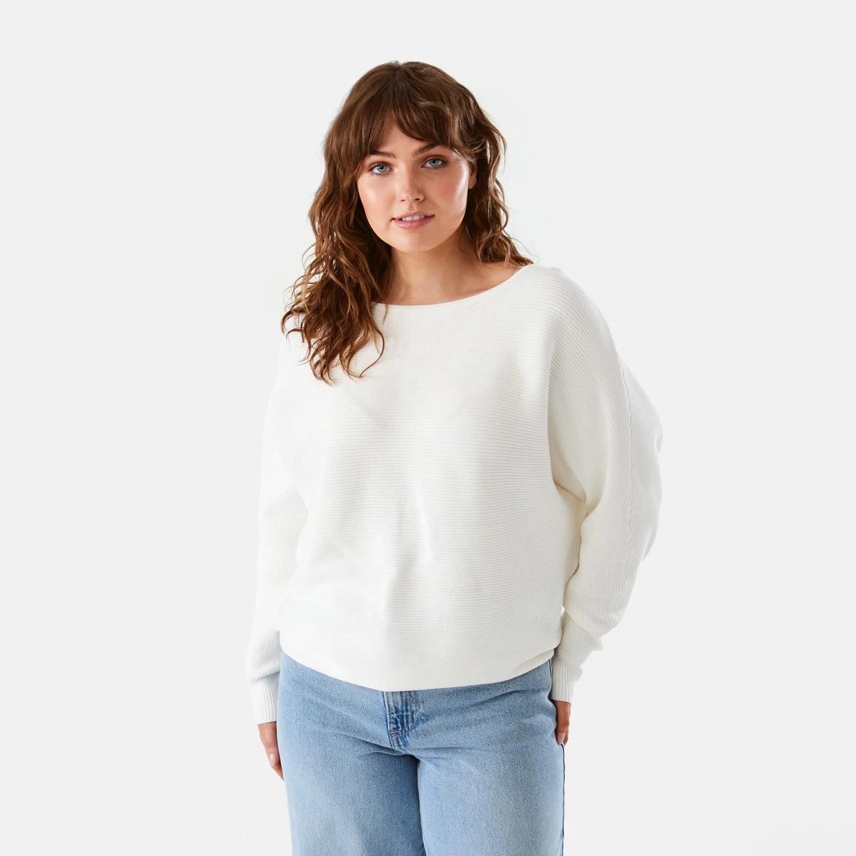 1 Batwing Jumper Ecru, 1 of 6