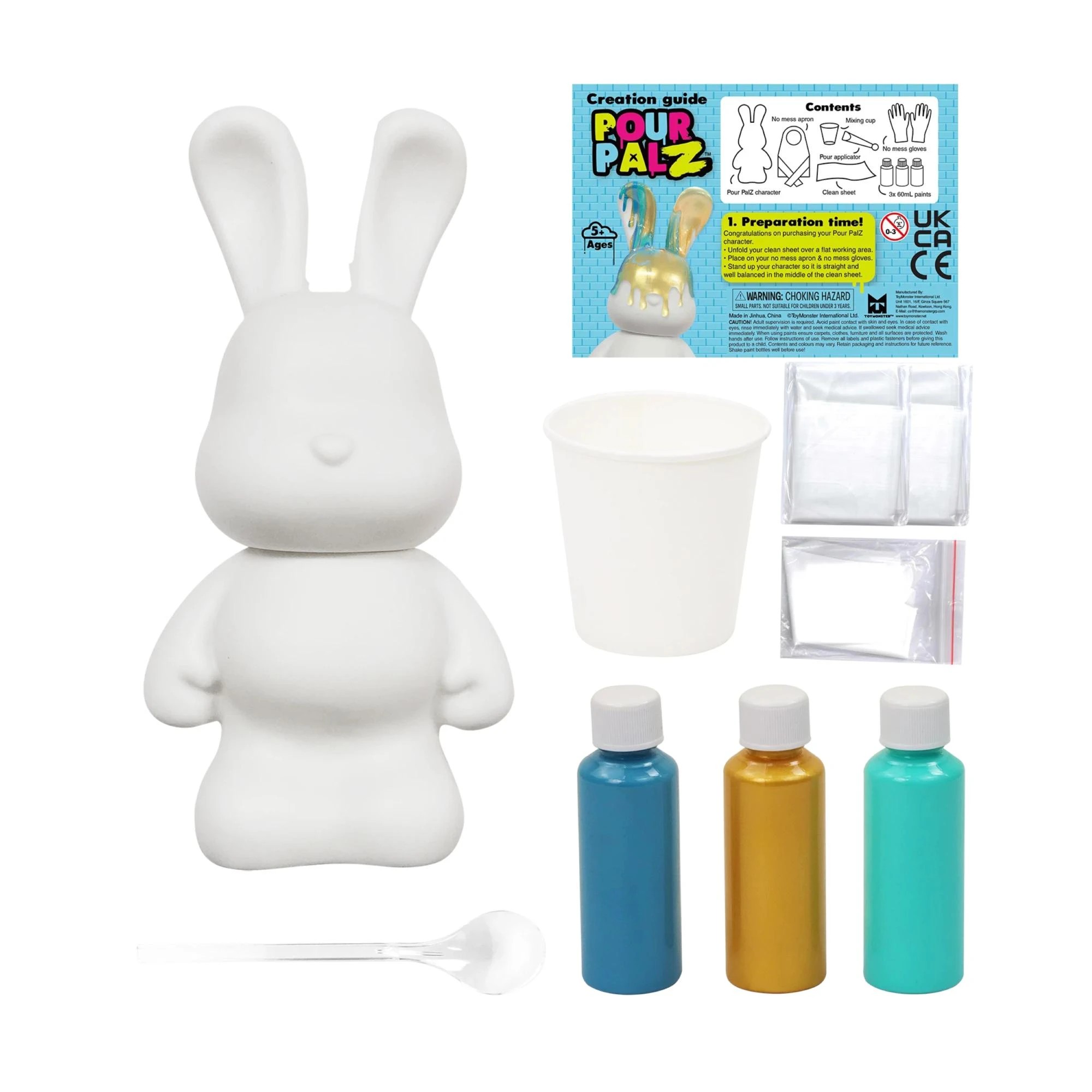 6 Pour Palz Diy Paint Bunny - Multi, 6 of 7