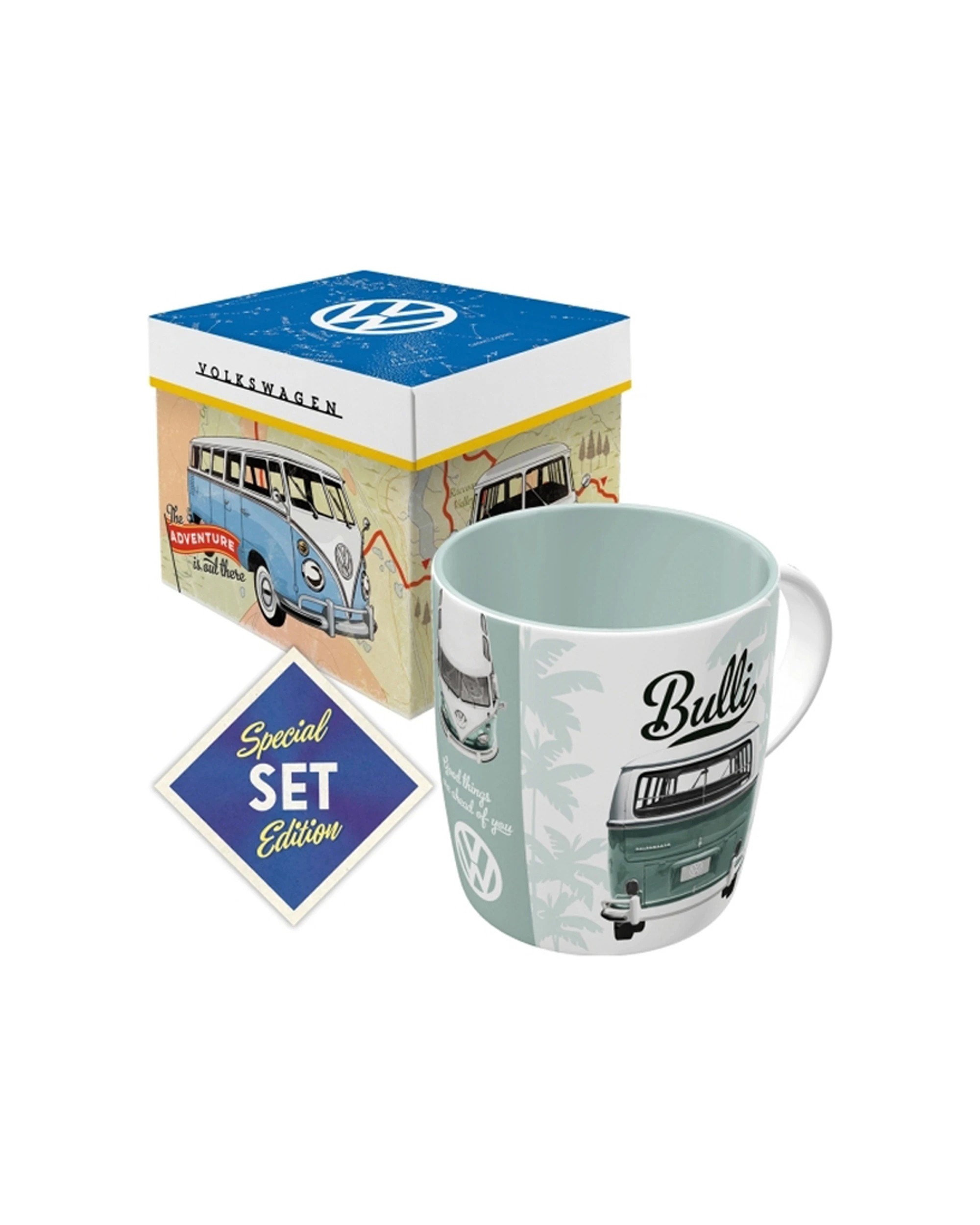 1 Nostalgic-Art Ceramic Mug 330ml Mug - VW Car Good Things Are Ahead Of You - Multi, 1 of 4
