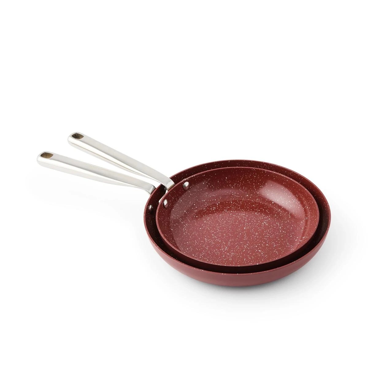 1 2 Pack Ceramic Coated Fry Pans - Port, 1 of 8