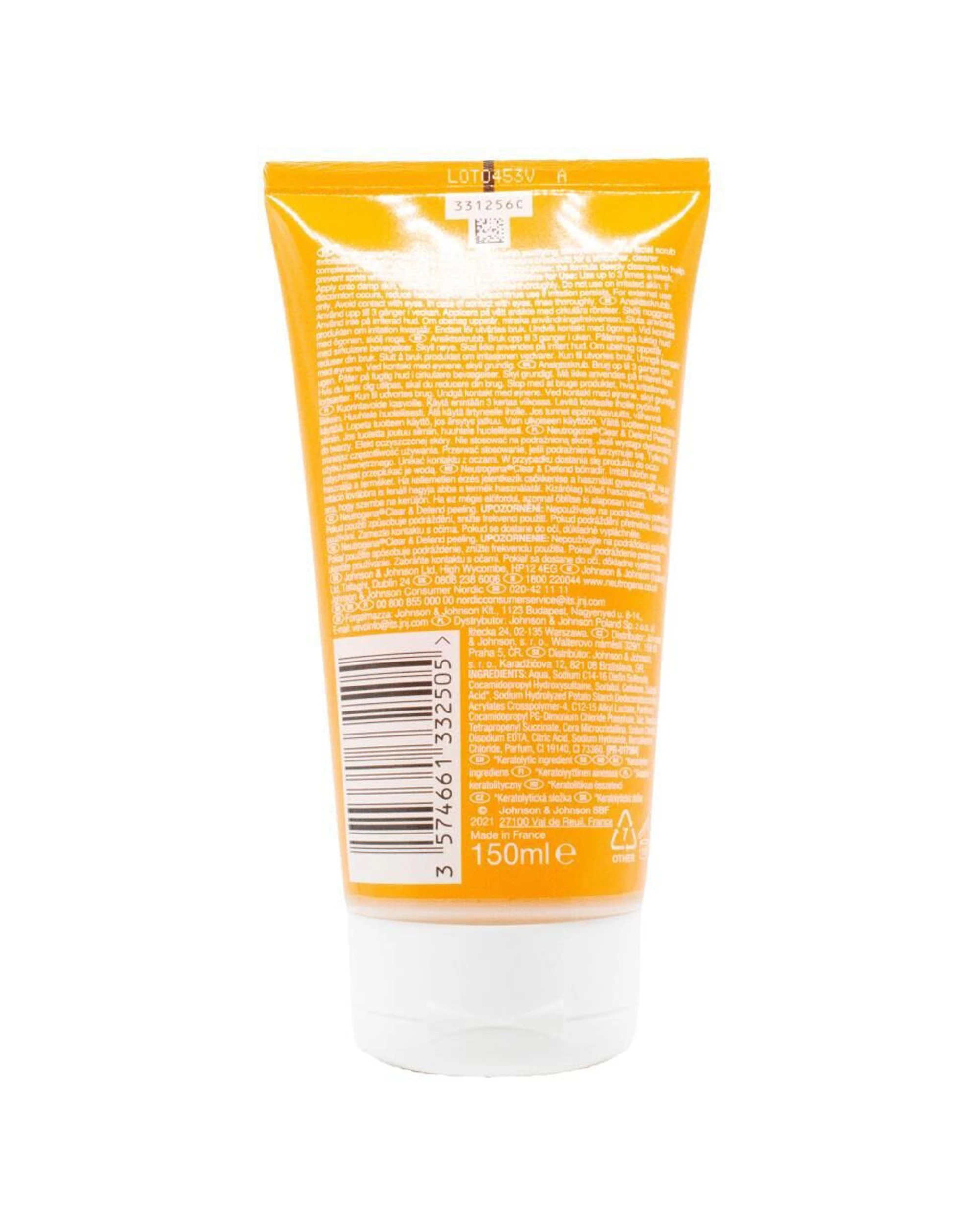 3 Neutrogena 6PK Defend Facial Scrub Care For Spot Prone Skin 150ml - Orange, 3 of 3