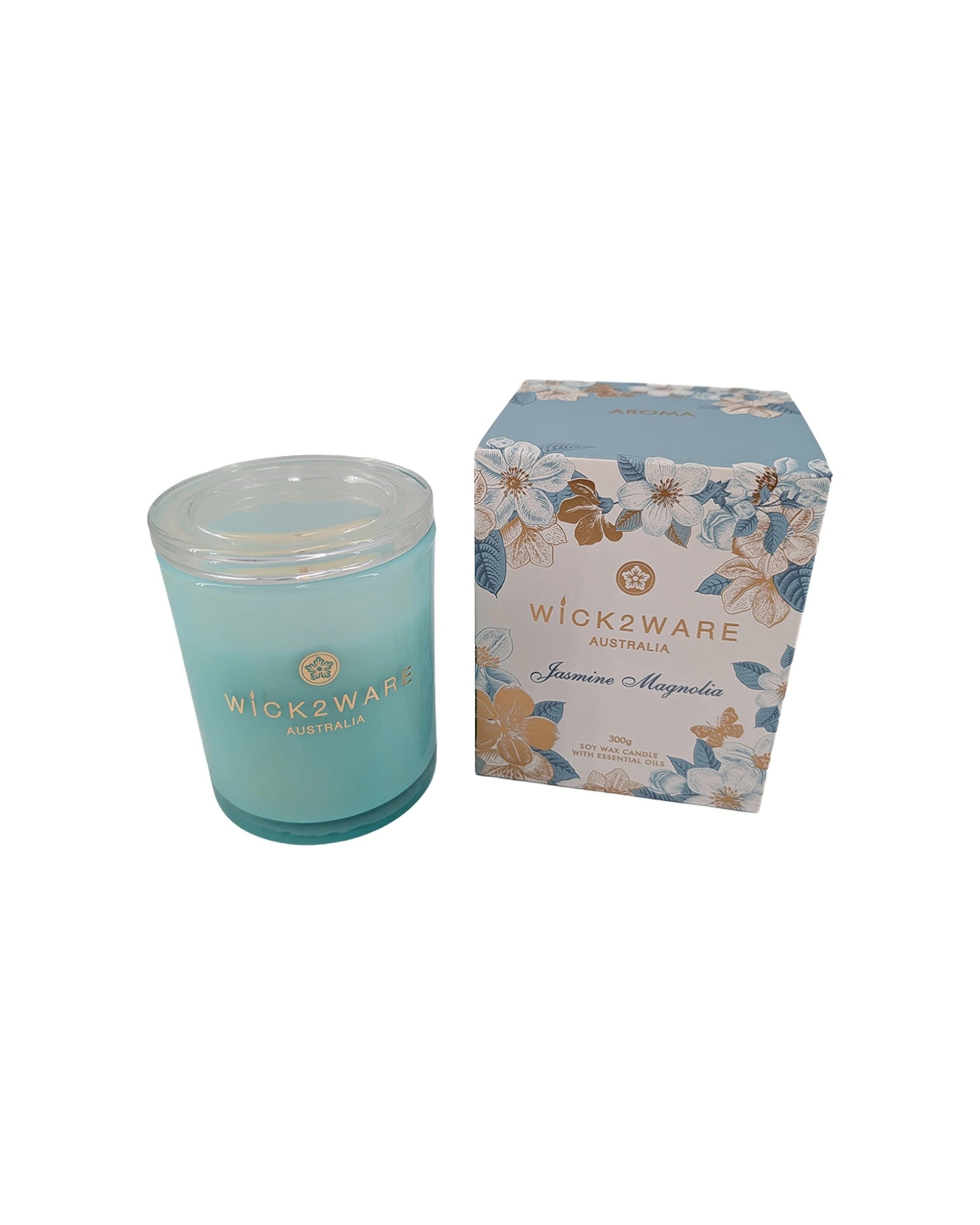 1 Wick2Ware Soy Candle Jar Jasmine Magnolia Scent 300g Aromatic Home Fragrance - Natural, 1 of 1