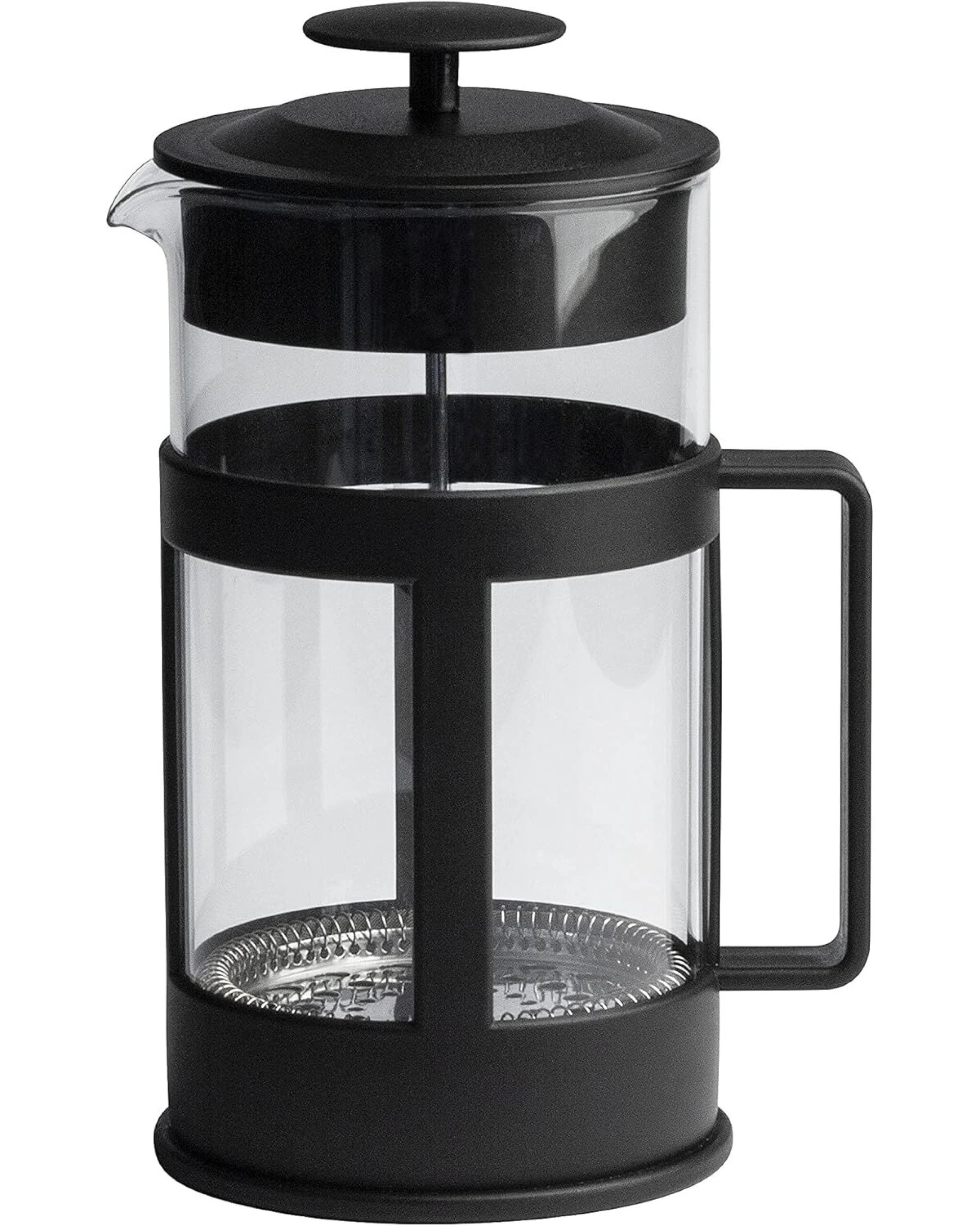 1 Euroline 1L Tea & Coffee Glass Plunger French Press (1000ml) - Black, 1 of 1