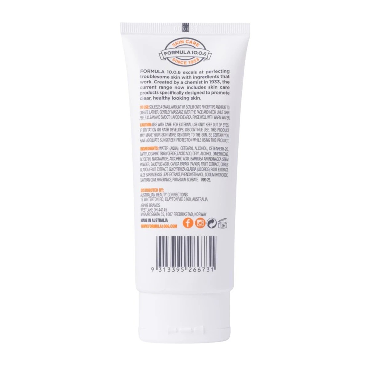 2 Formula 10.0.6 Show the Glow Brightening Facial Exfoliant 100ml - Papaya and Desert Lime, 2 of 2