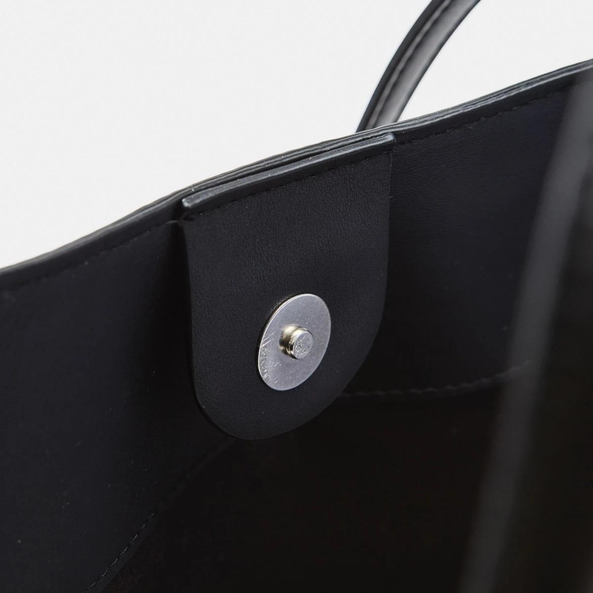 4 Curved Tote Bag BLACK, 4 of 10