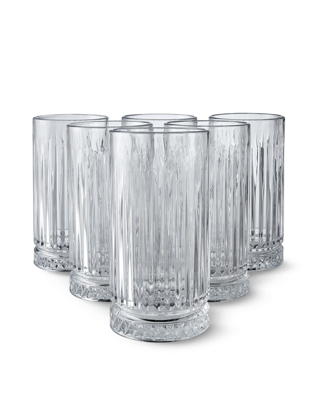 6 Clear Manhattan Hiball Gla