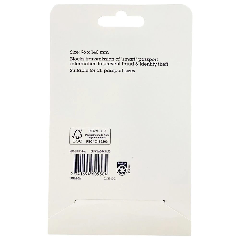 2 J.Burrows RFID-Blocking Travel Passport Sleeve, 2 of 4