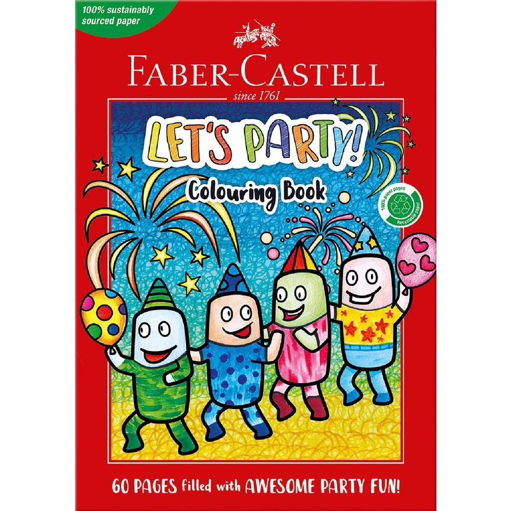1 Faber-Castell Parties Colouring Book 60 Pages, 1 of 3