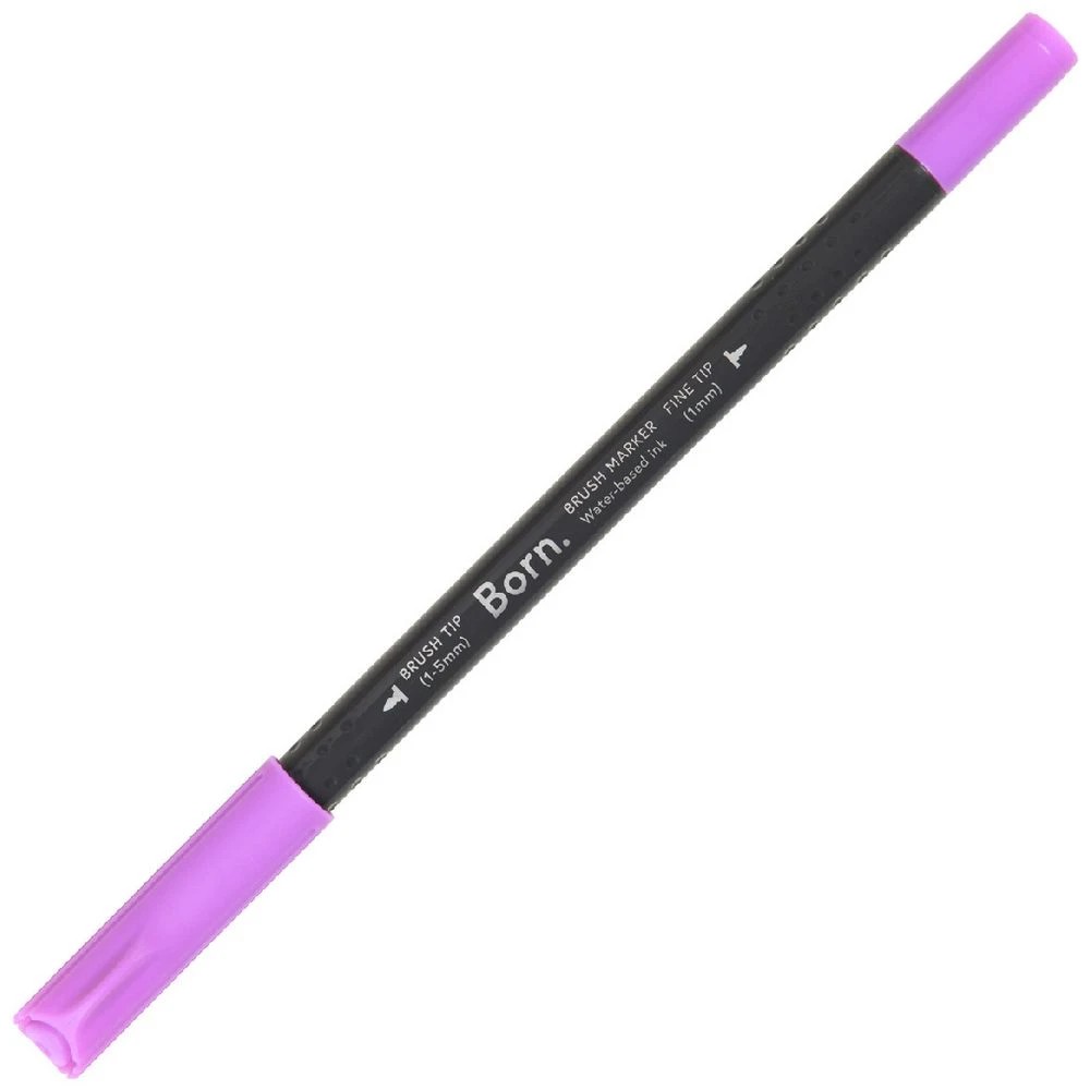 1 Born Professional Brush Dual-Tip Marker Magenta 665, 1 of 4