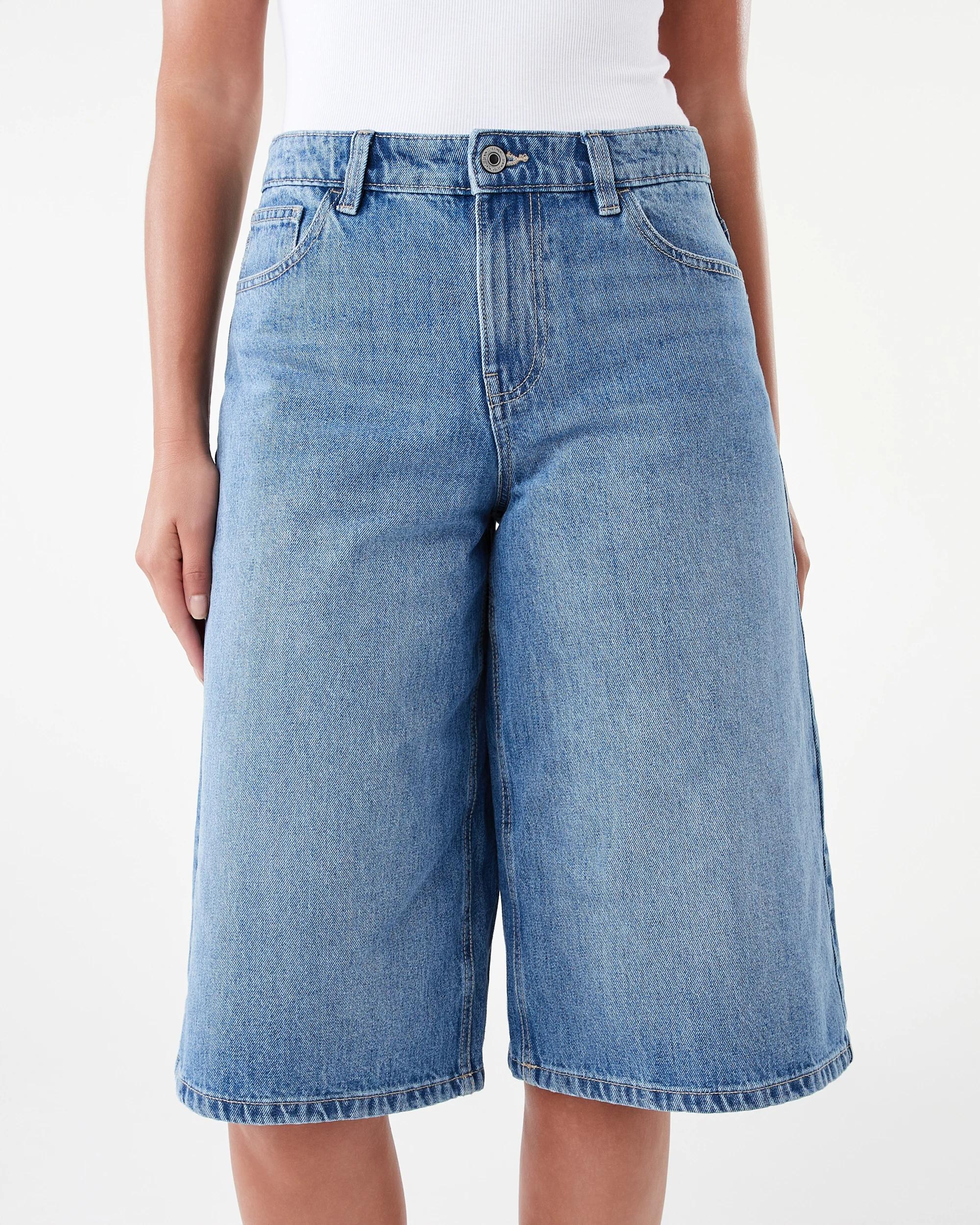 1 Denim Bermuda Shorts Mid Wash, 1 of 7