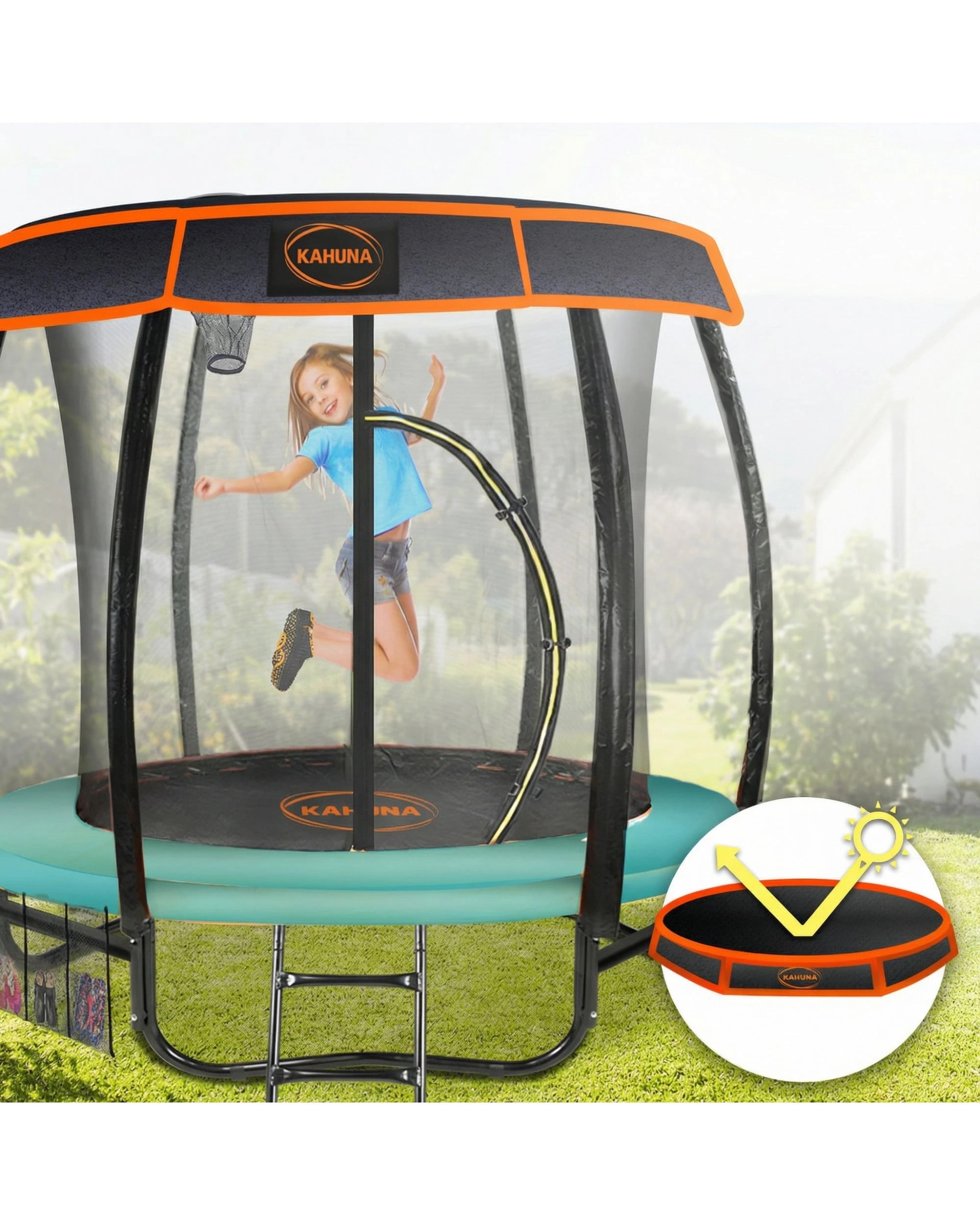 2 Kahuna Trampoline 8 ft with Roof, 2 of 7