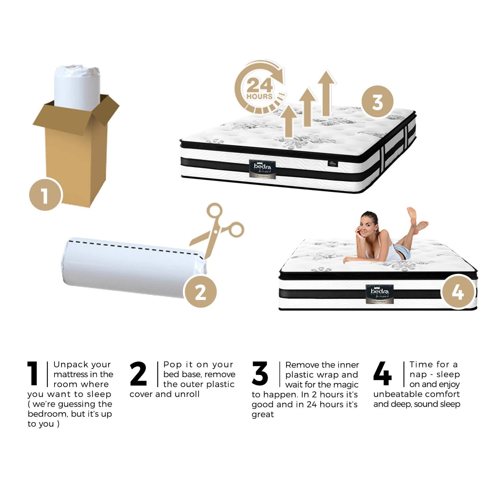 2 Bedra Bedding 34cm Cool Gel Foam Mattress - King
 - Multi, 2 of 10