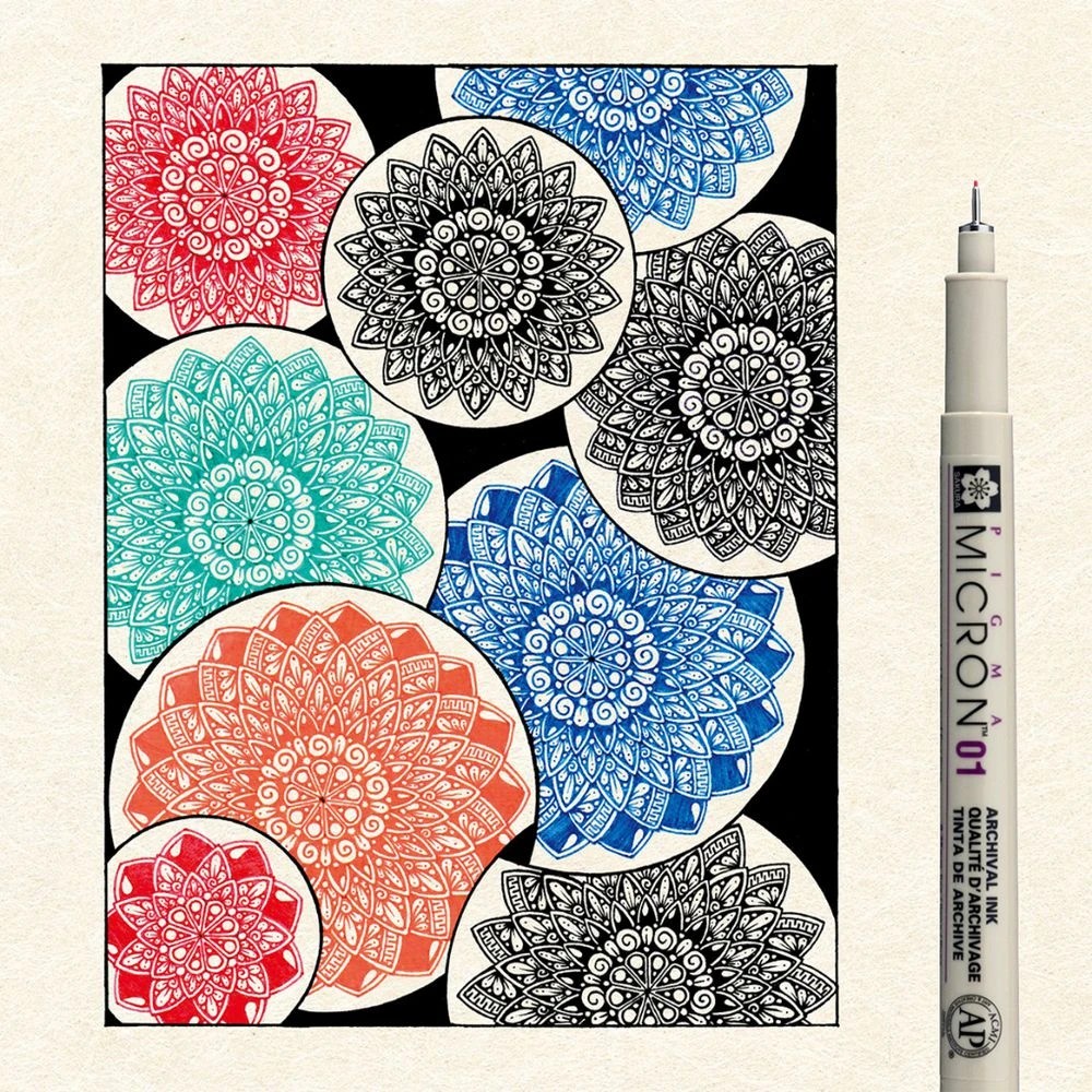 3 Sakura Pigma Micron Fineliners 0.25mm 6 Pack, 3 of 4