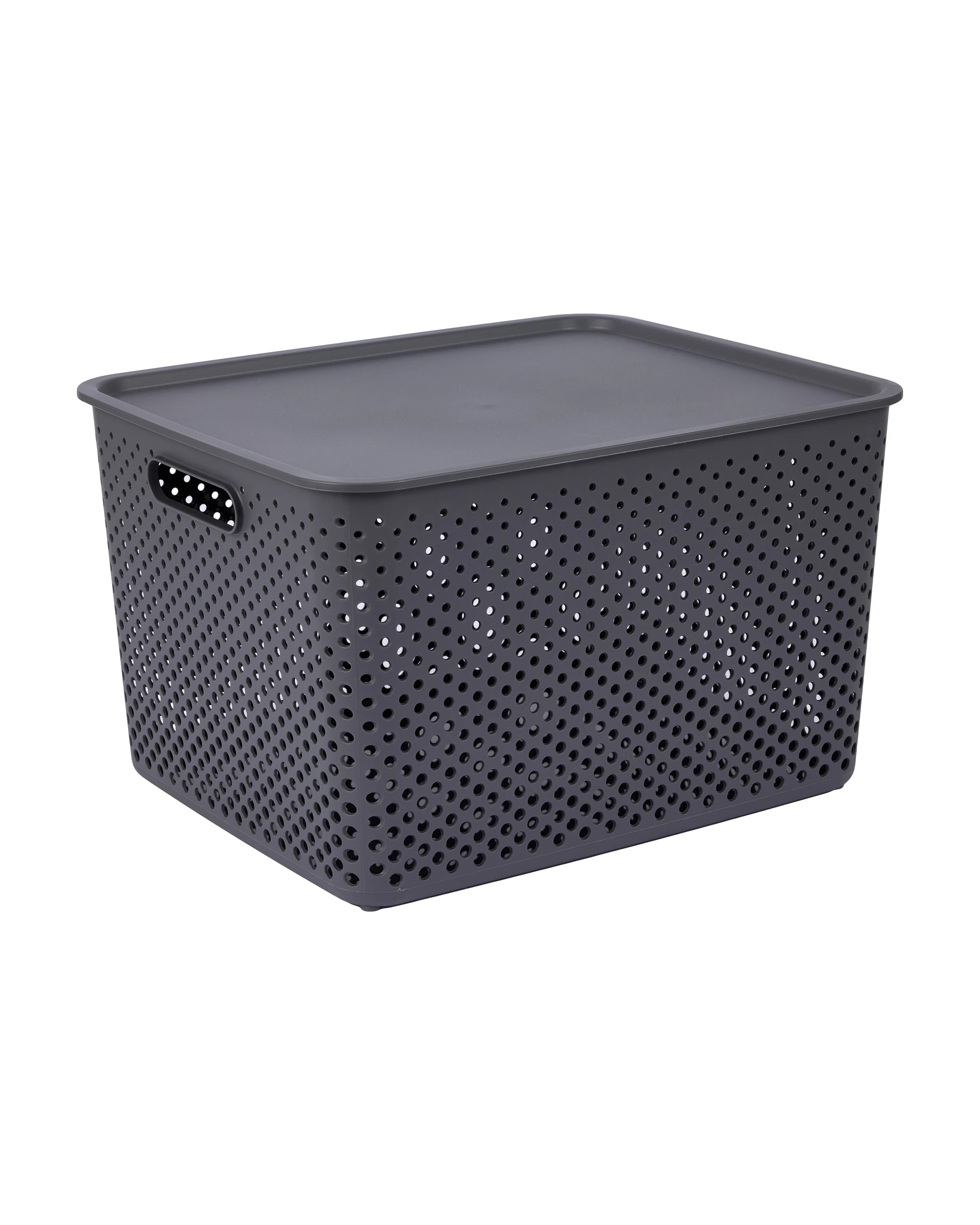 1 Anko 18L Dot Container - Charcoal - Grey, 1 of 5