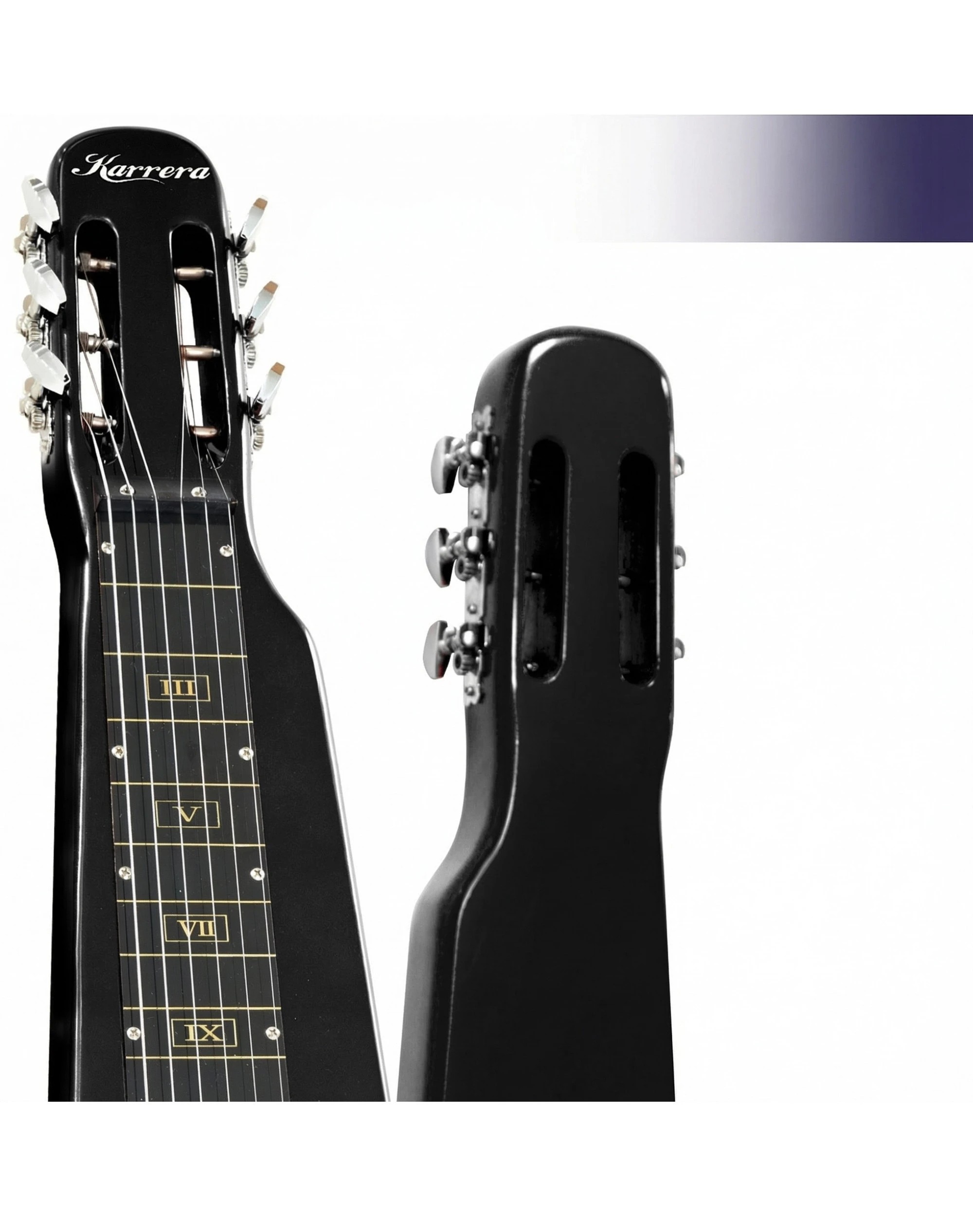 4 Karrera 29in 6 String Lap Steel Hawaiian Guitar Music Instrument - Black, 4 of 7