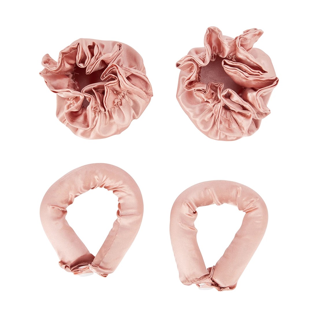 3 OXX Haircare 4 Piece Heatless Mini Buns - Pink, 3 of 8