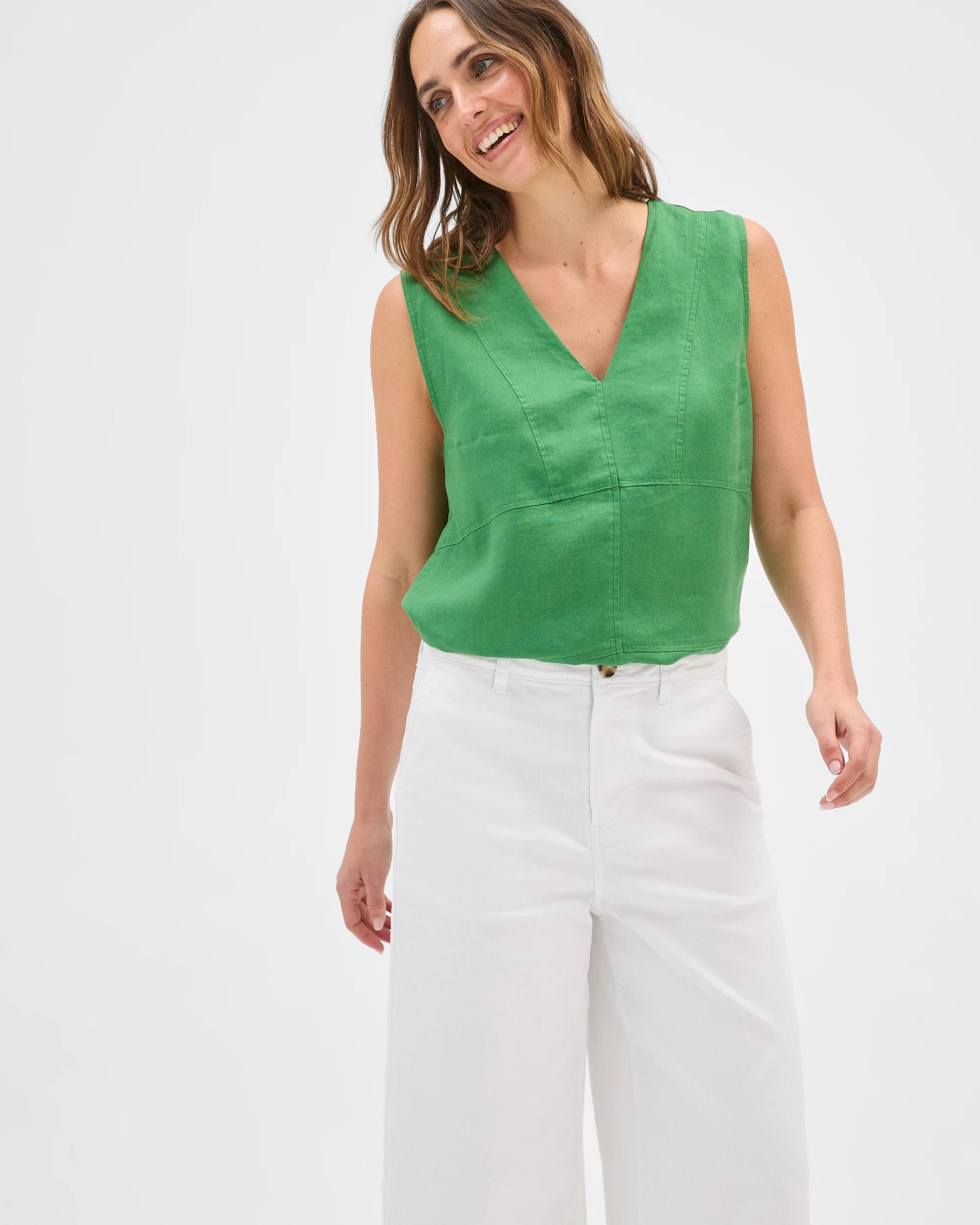 6 Target Woman Australian Cotton Blend Stretch Twill Cropped Pants WHITE, 6 of 7