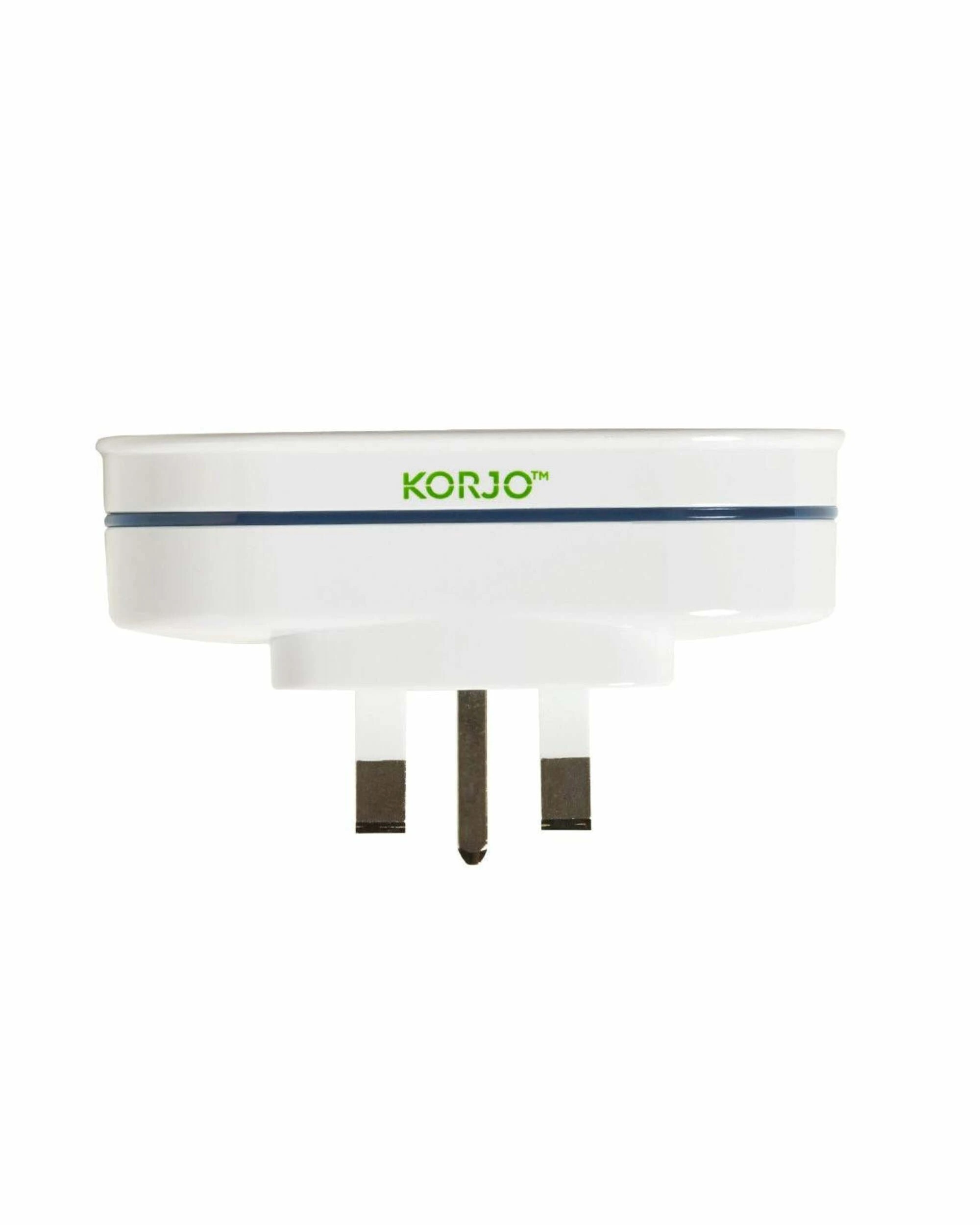 2 Korjo Double Travel Adaptor Plug - Aus to UK - White, 2 of 3