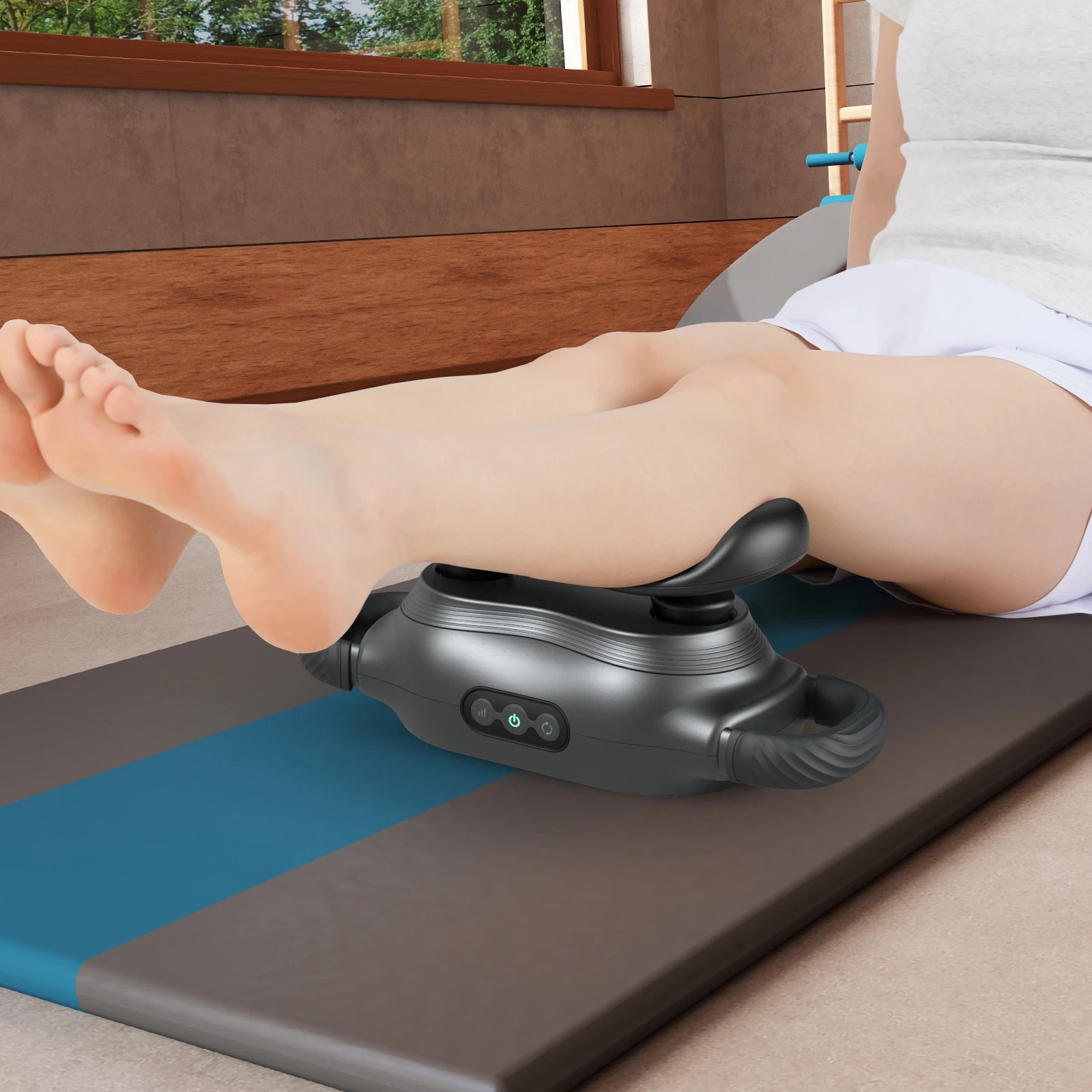 2 Costway Massage Gun Deep Tissue Massager w/Type-C Double-Ended Fascia Gun - Black, 2 of 3