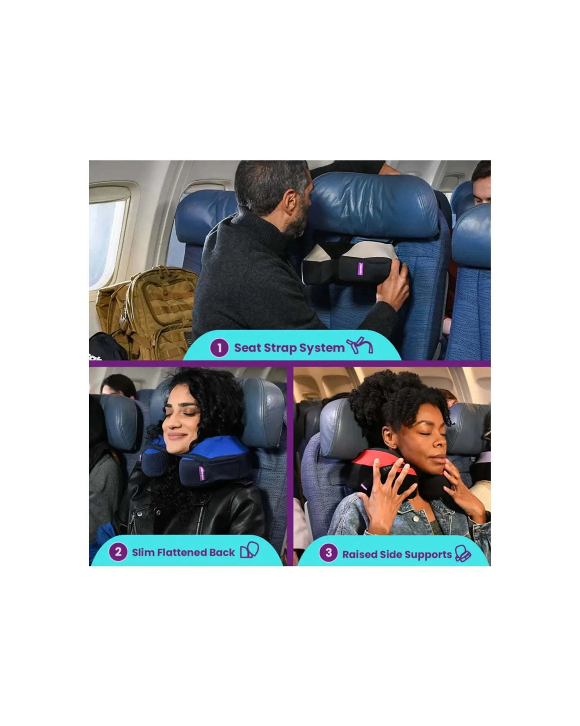 2 Cabeau The Necks Evolution S3 Memory Foam Neck Travel Pillow With Chin Support - Grey, 2 of 2