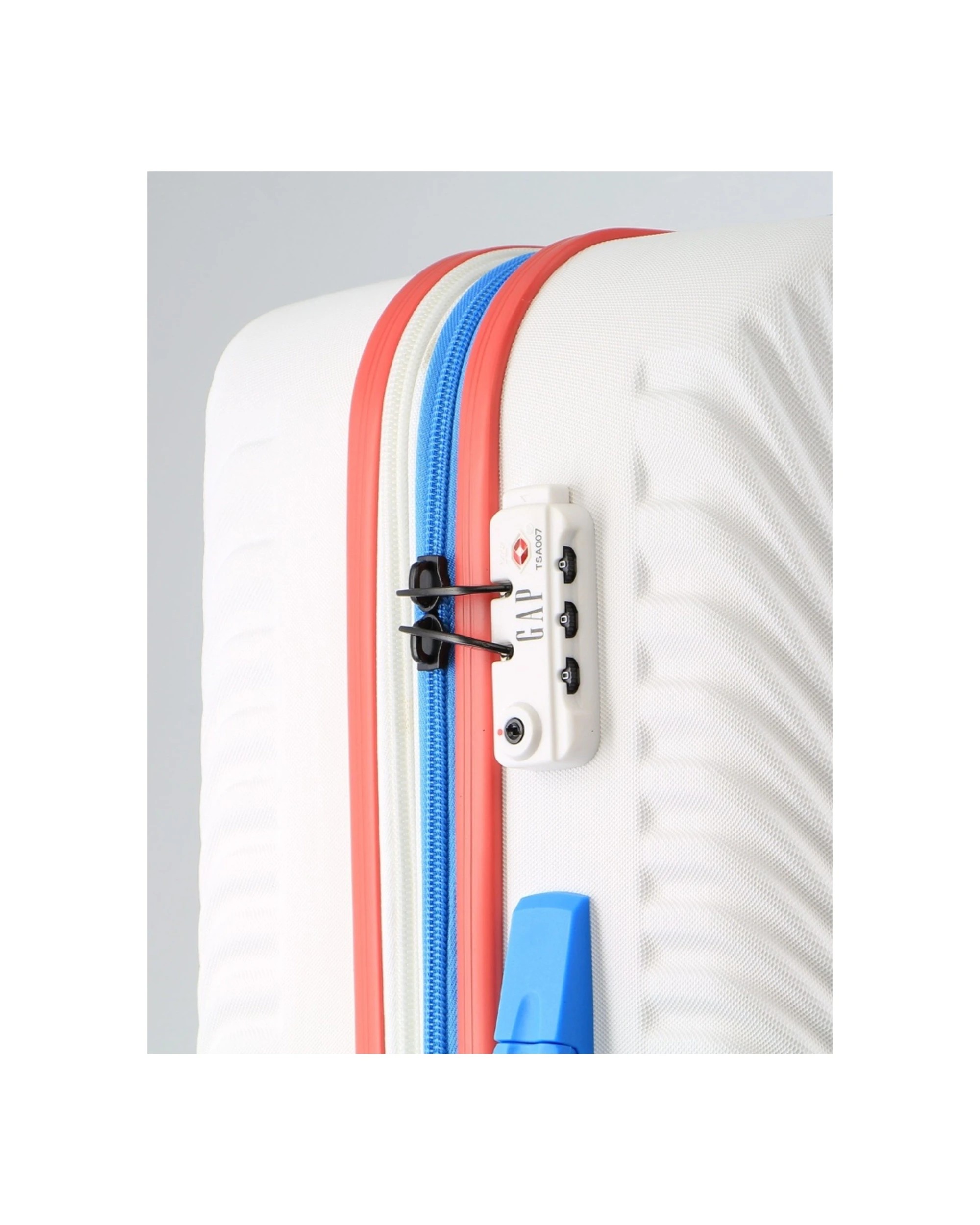 6 GAP Stripe Travel Hard-Shell Suitcase Medium Luggage 67x46cm - White, 6 of 6