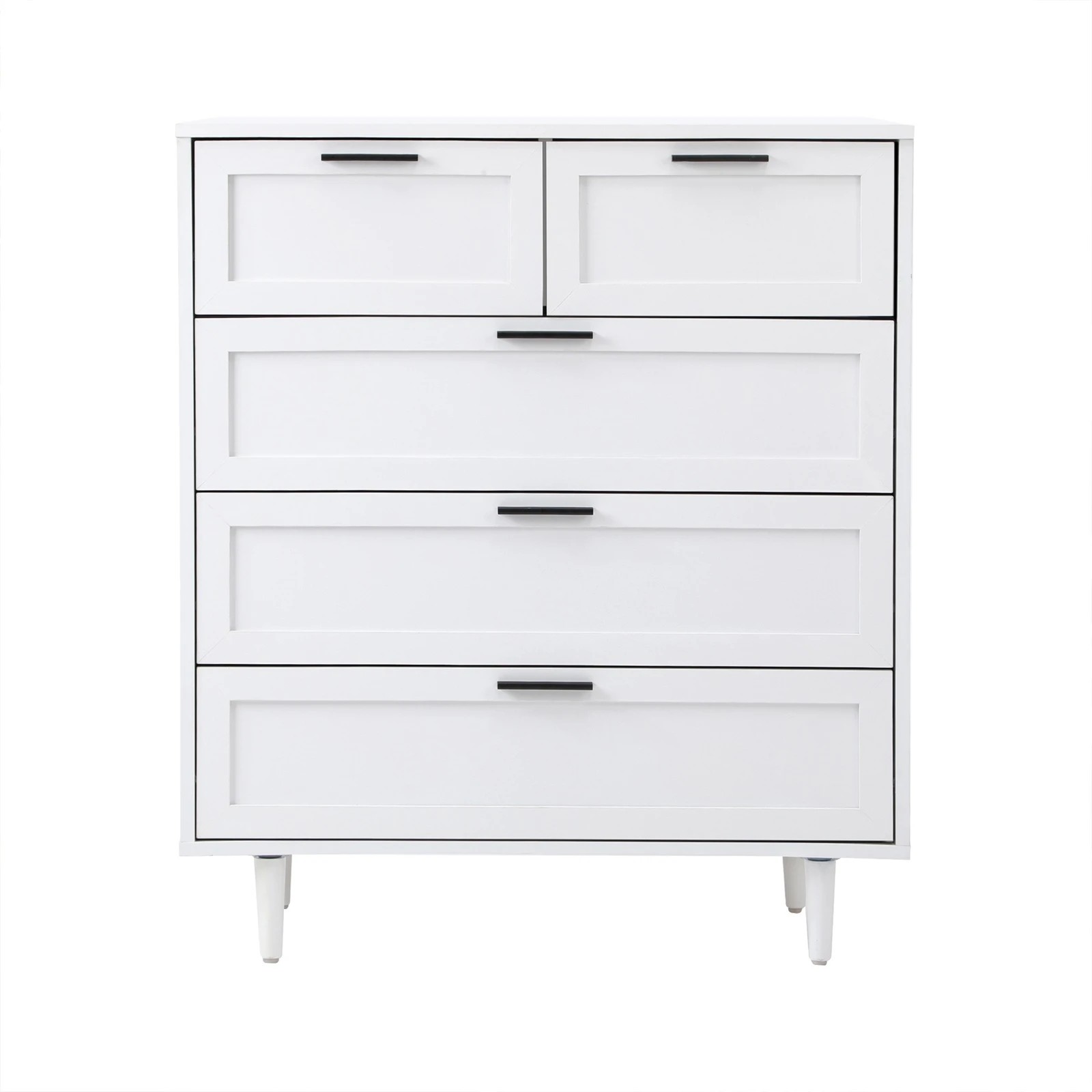 7 Oikiture 5 Chest Of Drawers Dresser Chest Storage Cabinet Tallboy
 - White, 7 of 10