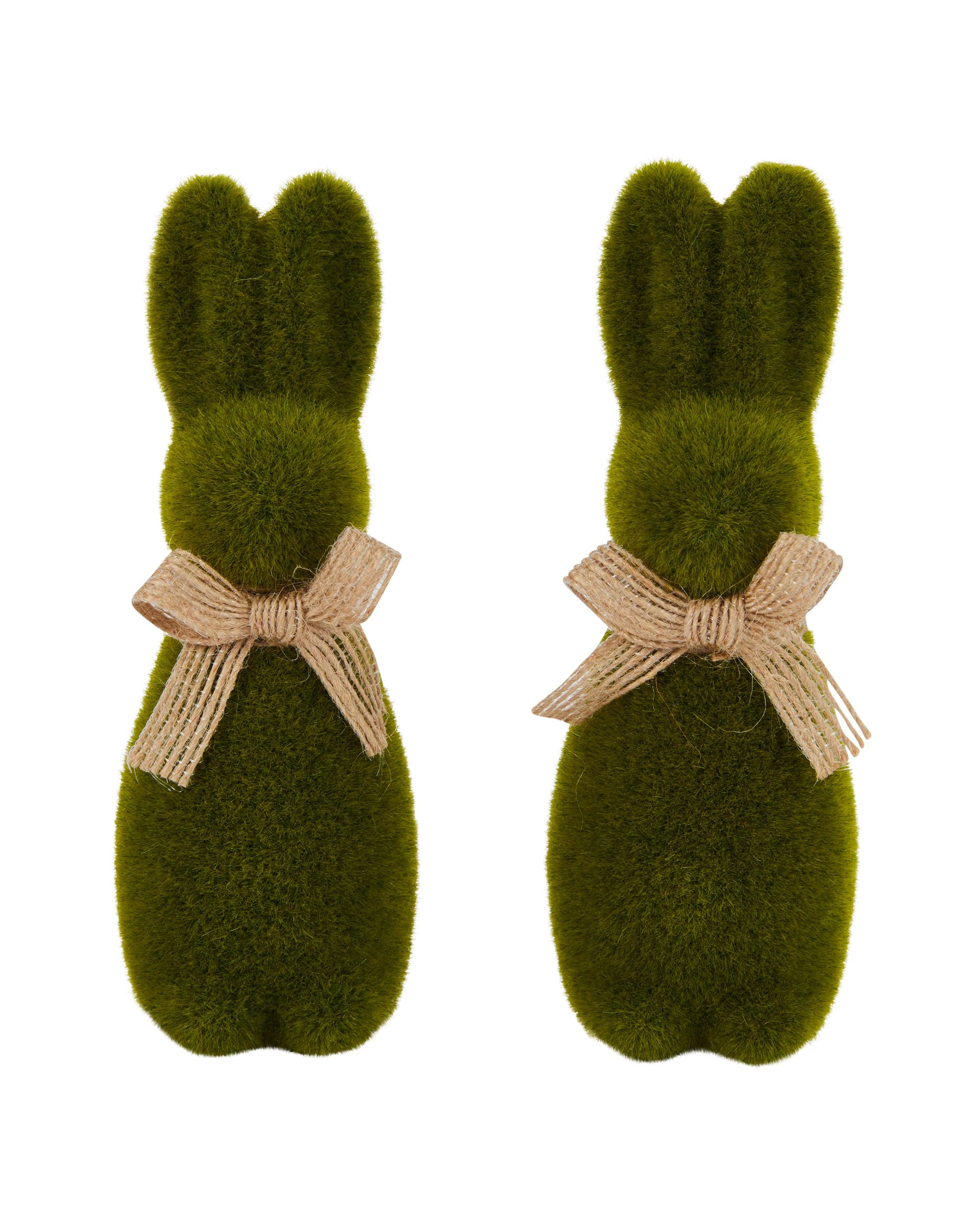 1 2 Pack Mini Green Flocked Bunnies, 1 of 4