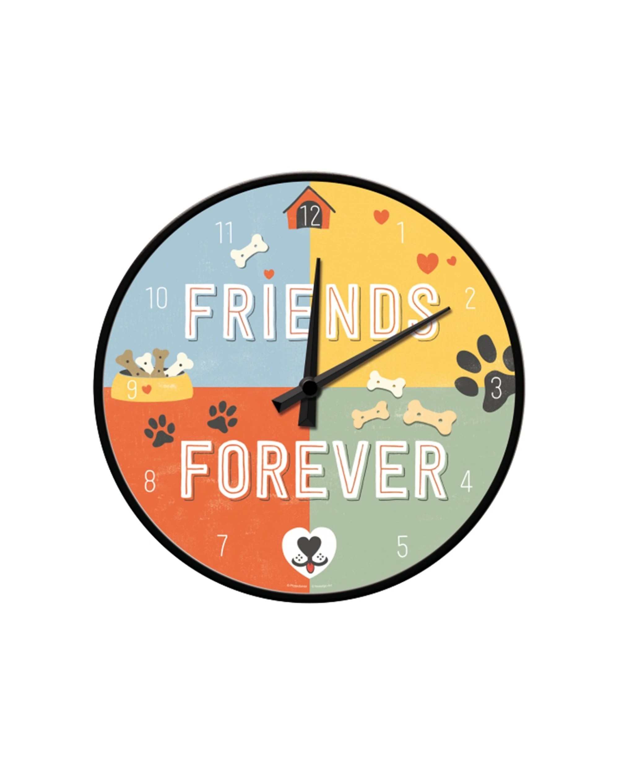 1 Nostalgic-Art Wall Clock 30cm - Friends Forever - Multi, 1 of 1