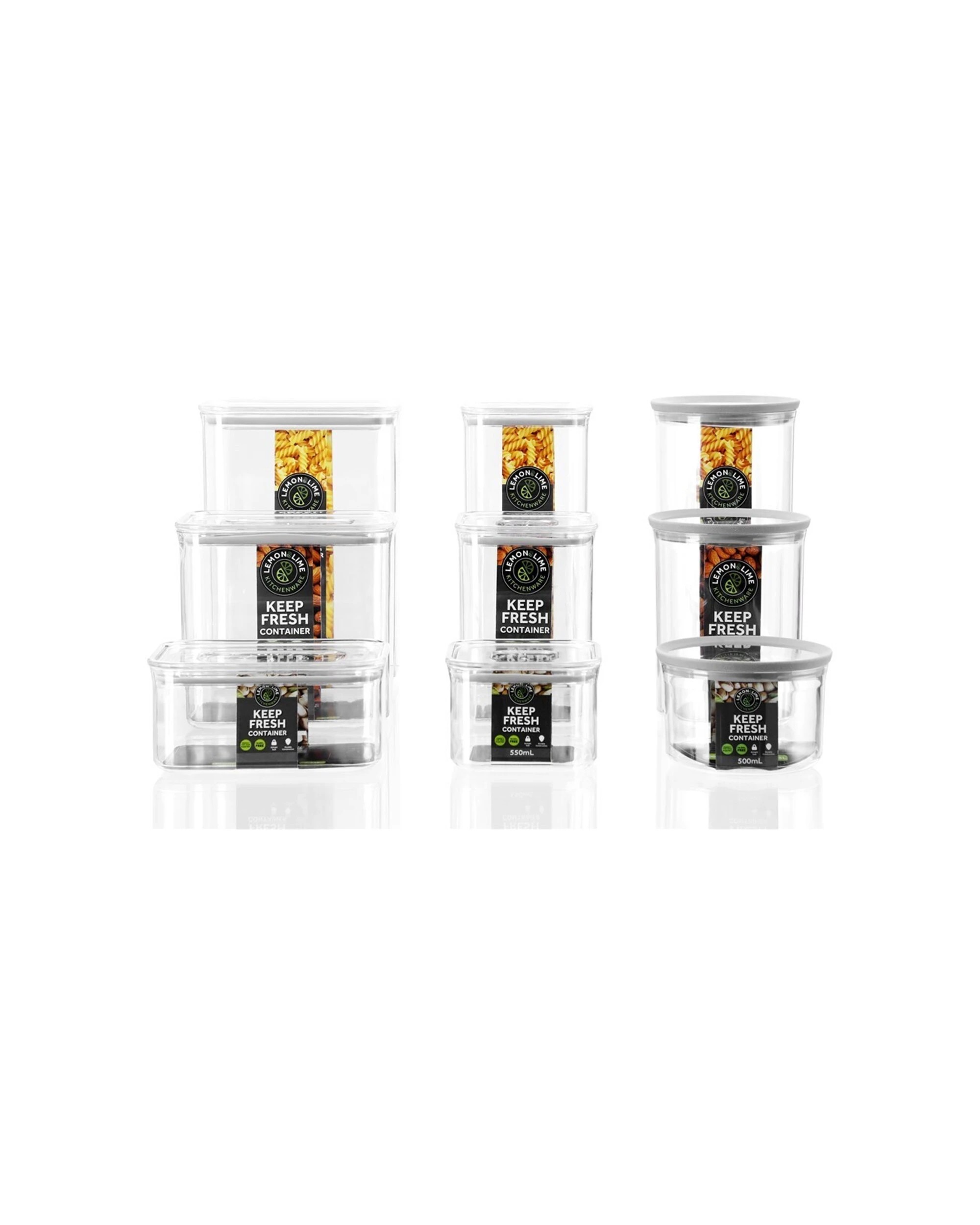 5 Lemon & Lime 4PK Keep Fresh Storer Rect 850Ml Food Storage Containers Set - Clear, 5 of 5