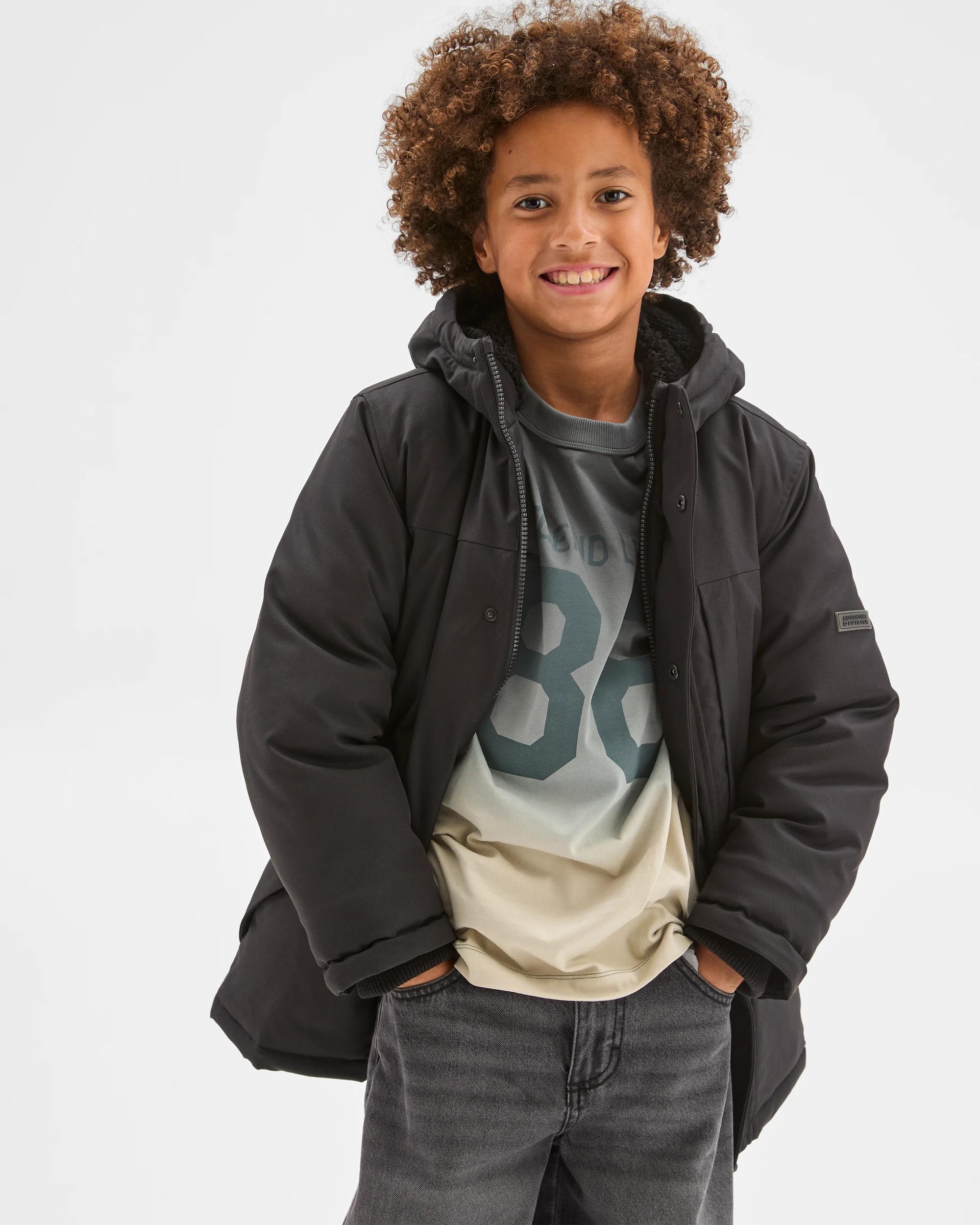 2 Target Kids Parka Jacket BLACK, 2 of 7