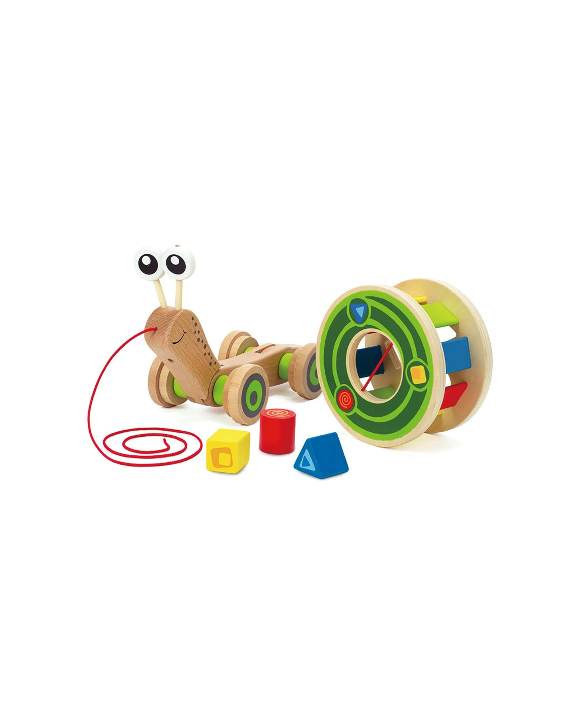 1 Hape Walk-A-Long Snail Wooden Pull Toy With Shape Sorter - Multi, 1 of 3