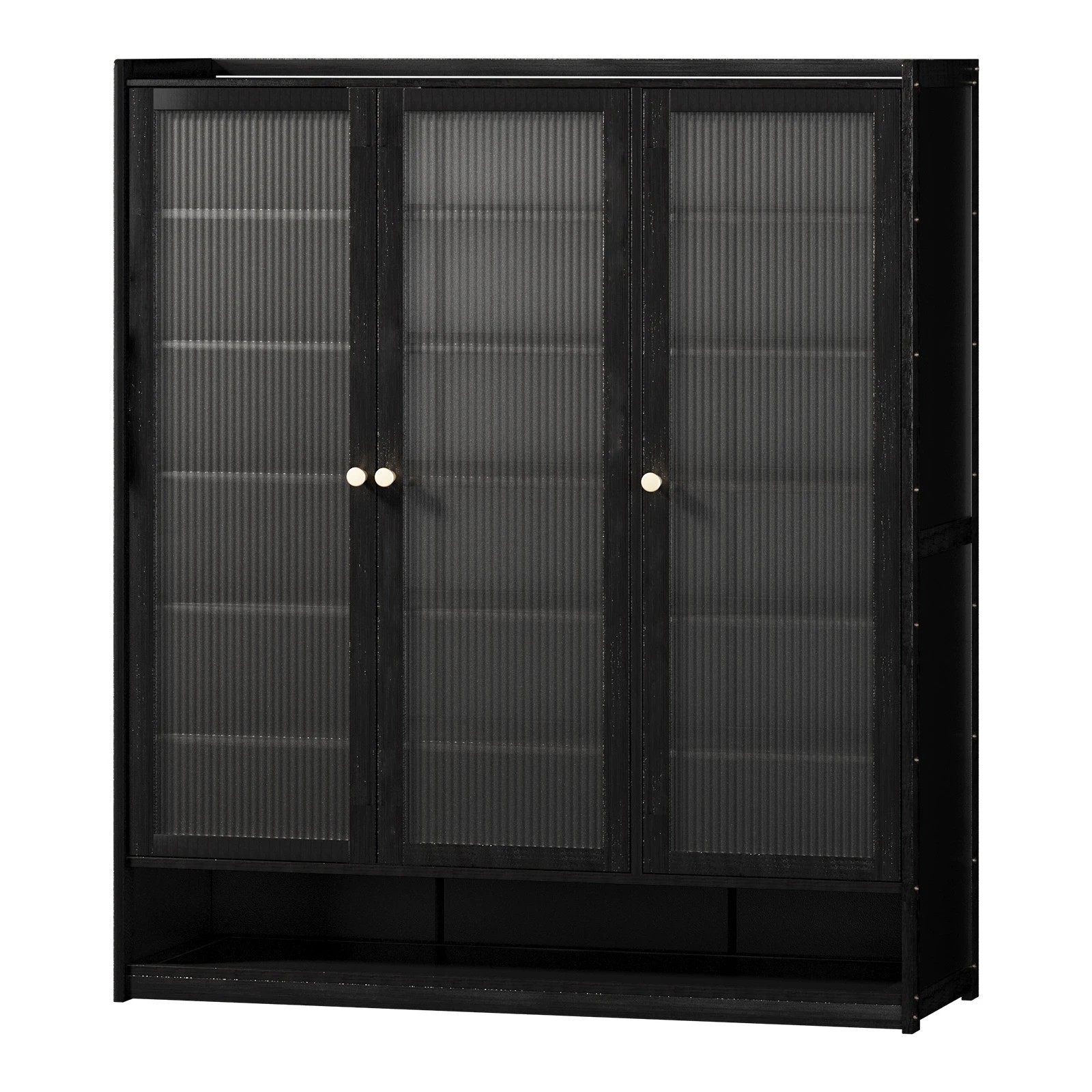 1 Oikiture Shoe Cabinet Shoes Storage Rack Organiser 3 Doors Shelf
 - Black, 1 of 9