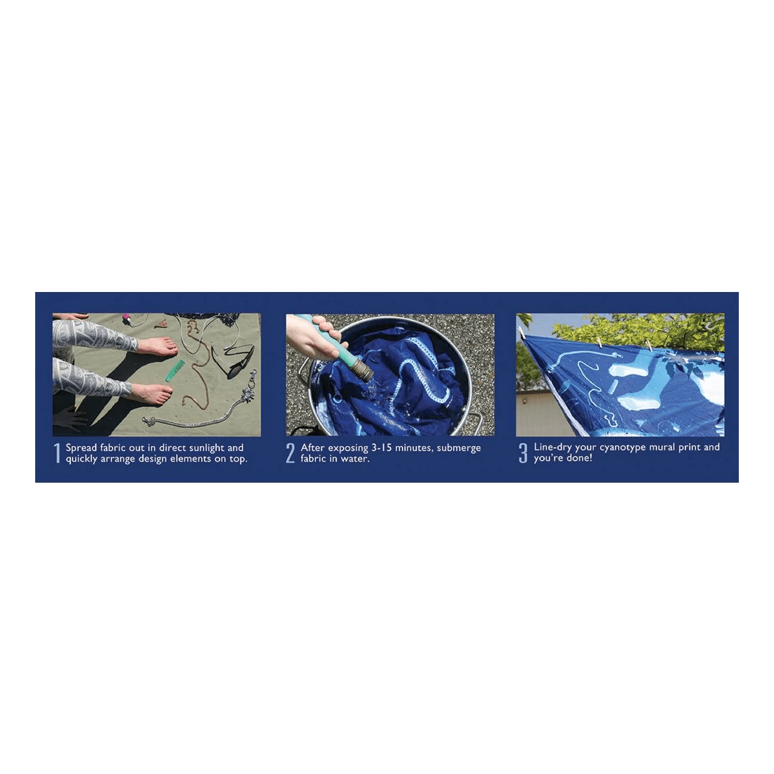 3 Cyanotype Sun Printing Fabric Sheet 1.52 x 2.13 m, 3 of 3