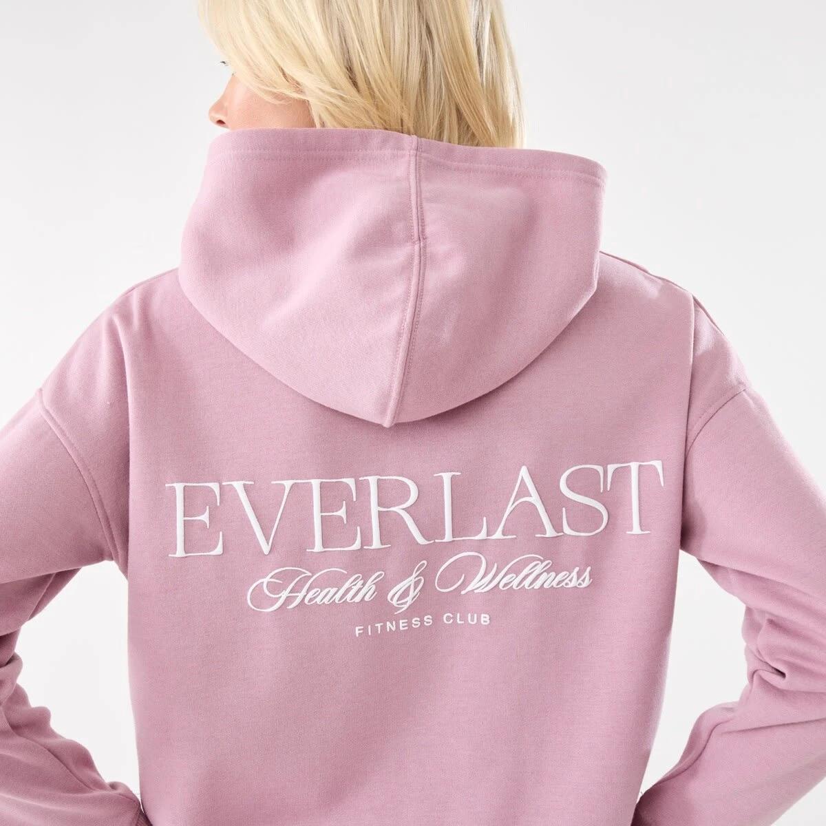 8 Everlast Womens Street Oversized Hoodie Dusty Pink, 8 of 10