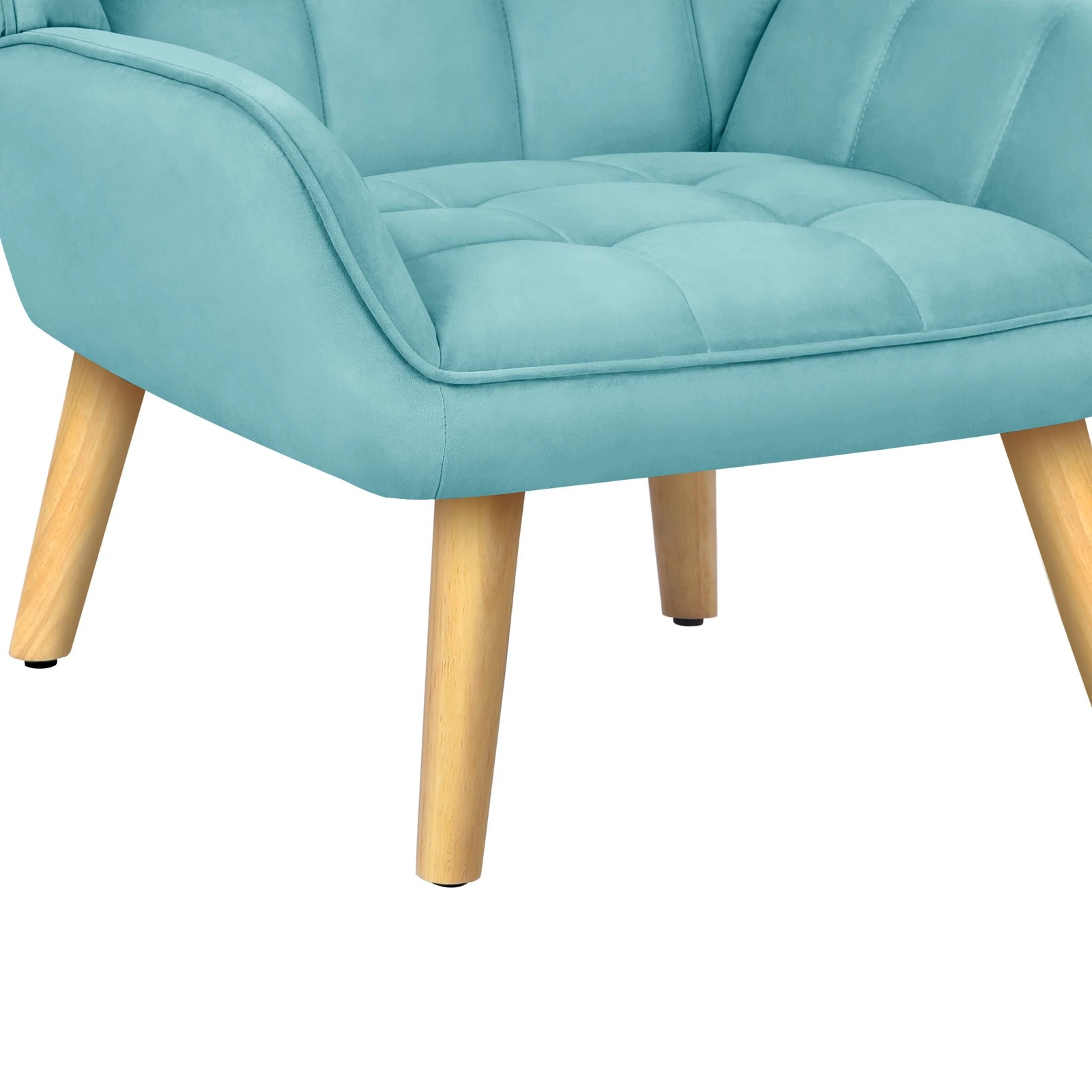 8 Alfordson Armchair Accent Chair Upholstered Lounge Sofa Tub Couch Velvet - Blue, 8 of 9